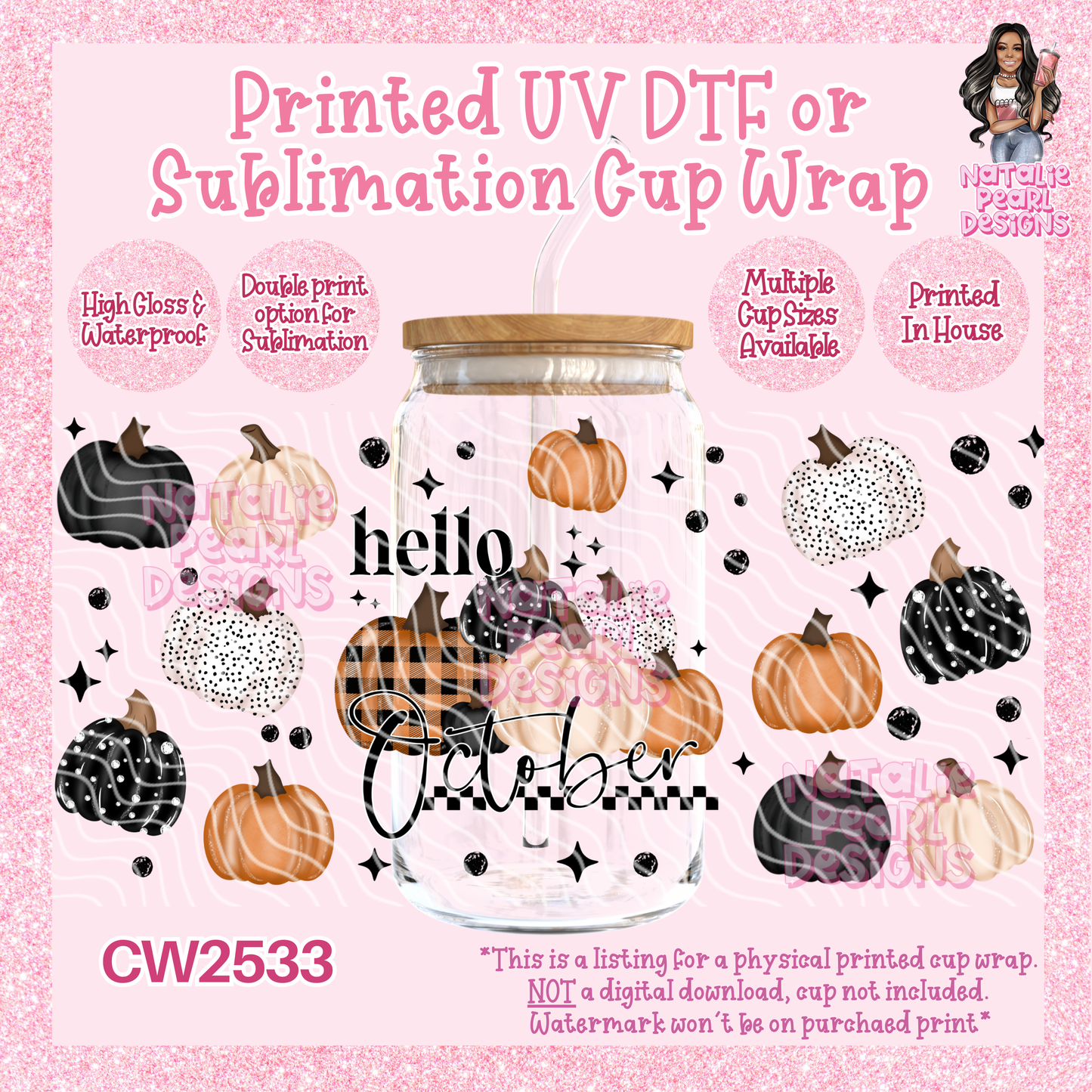 CW2533 UV DTF/SUB Cup Wraps