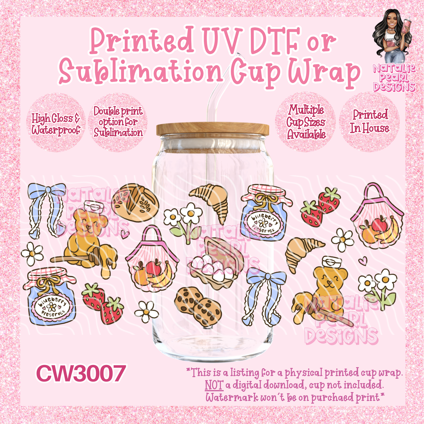 CW3007 UV DTF/SUB Cup Wraps