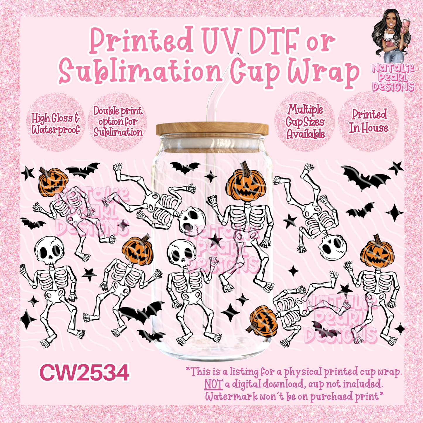 CW2534 UV DTF/SUB Cup Wraps