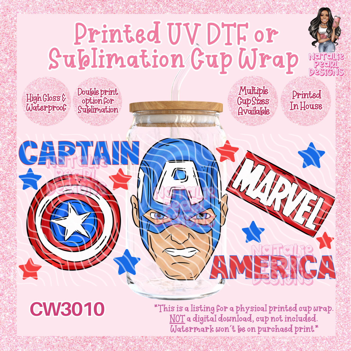 CW3010 UV DTF/SUB Cup Wraps