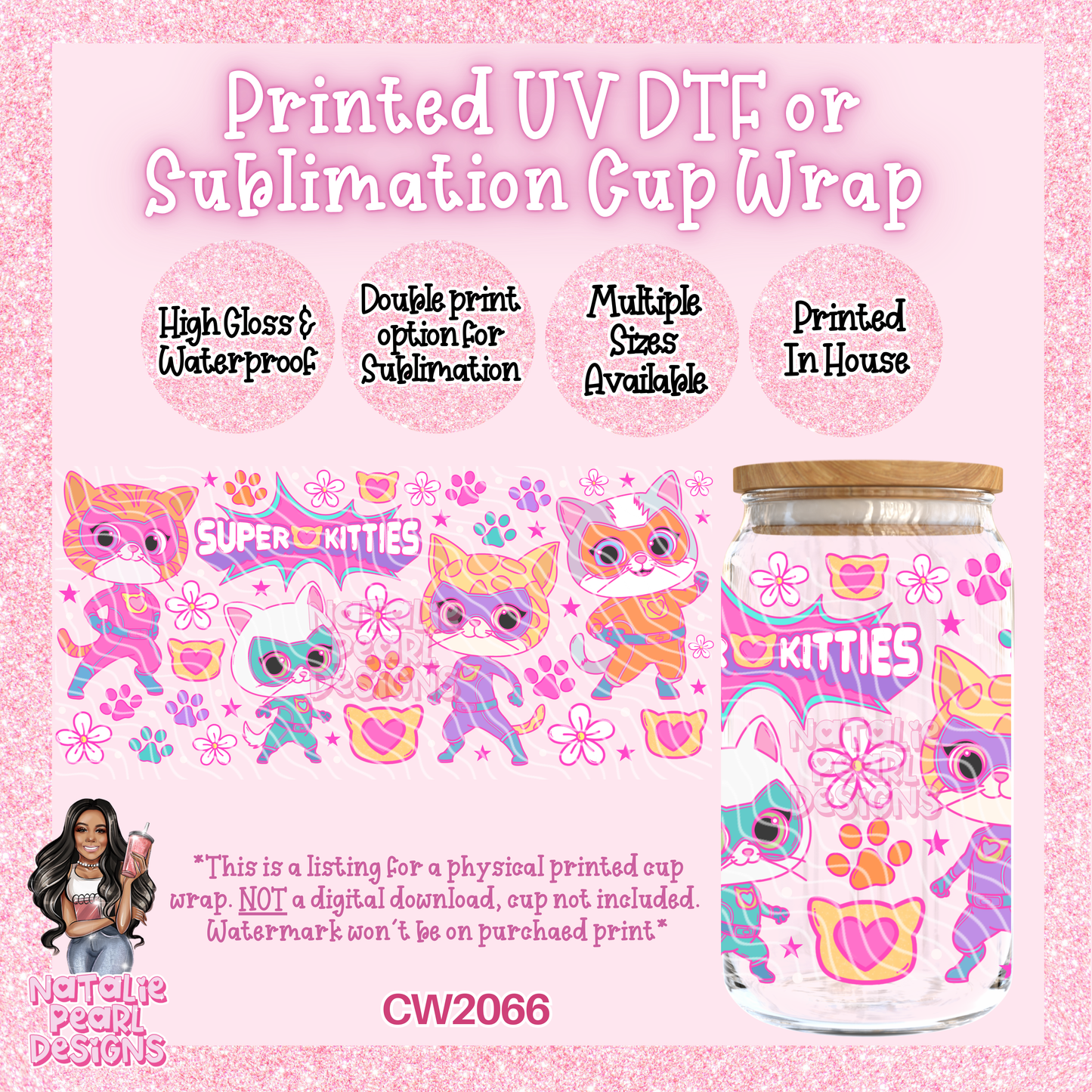 CW2066 UV DTF/SUB Cup Wraps