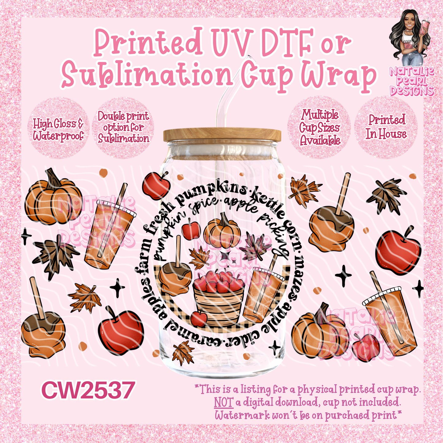 CW2537 UV DTF/SUB Cup Wraps