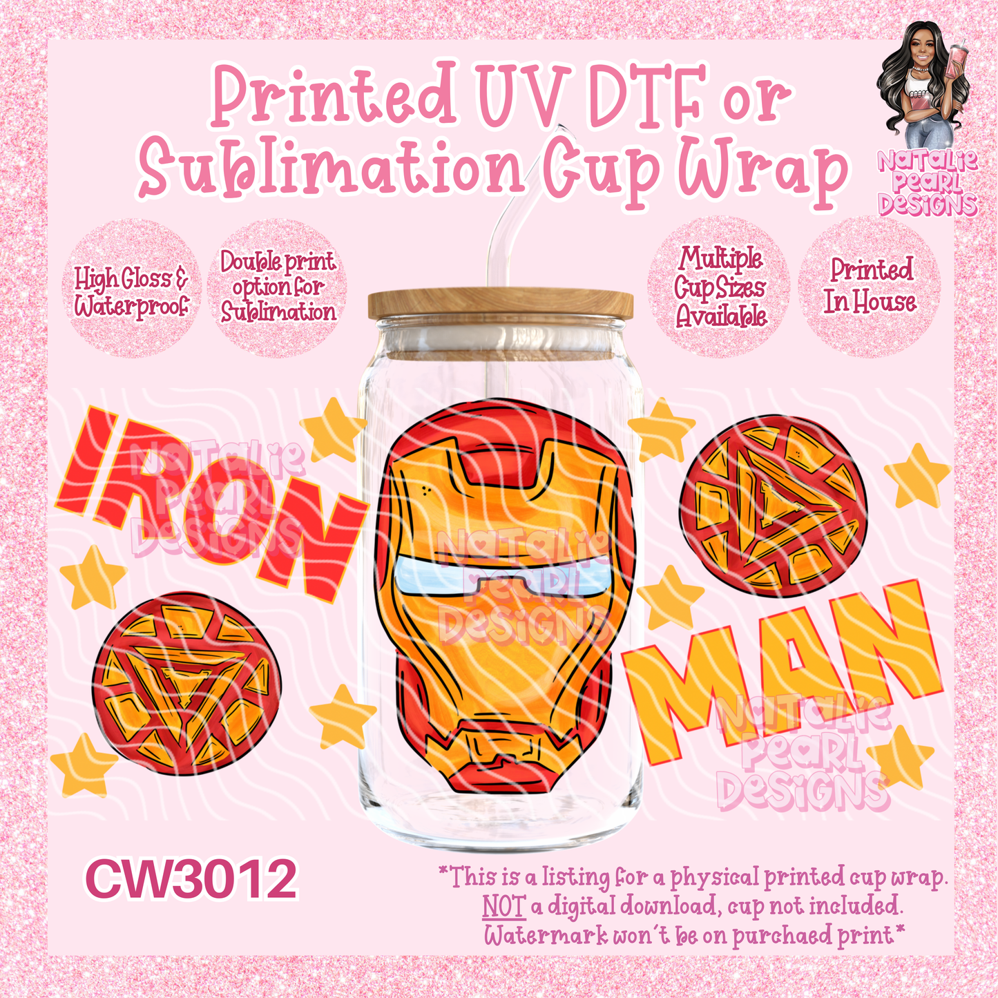 CW3012 UV DTF/SUB Cup Wraps