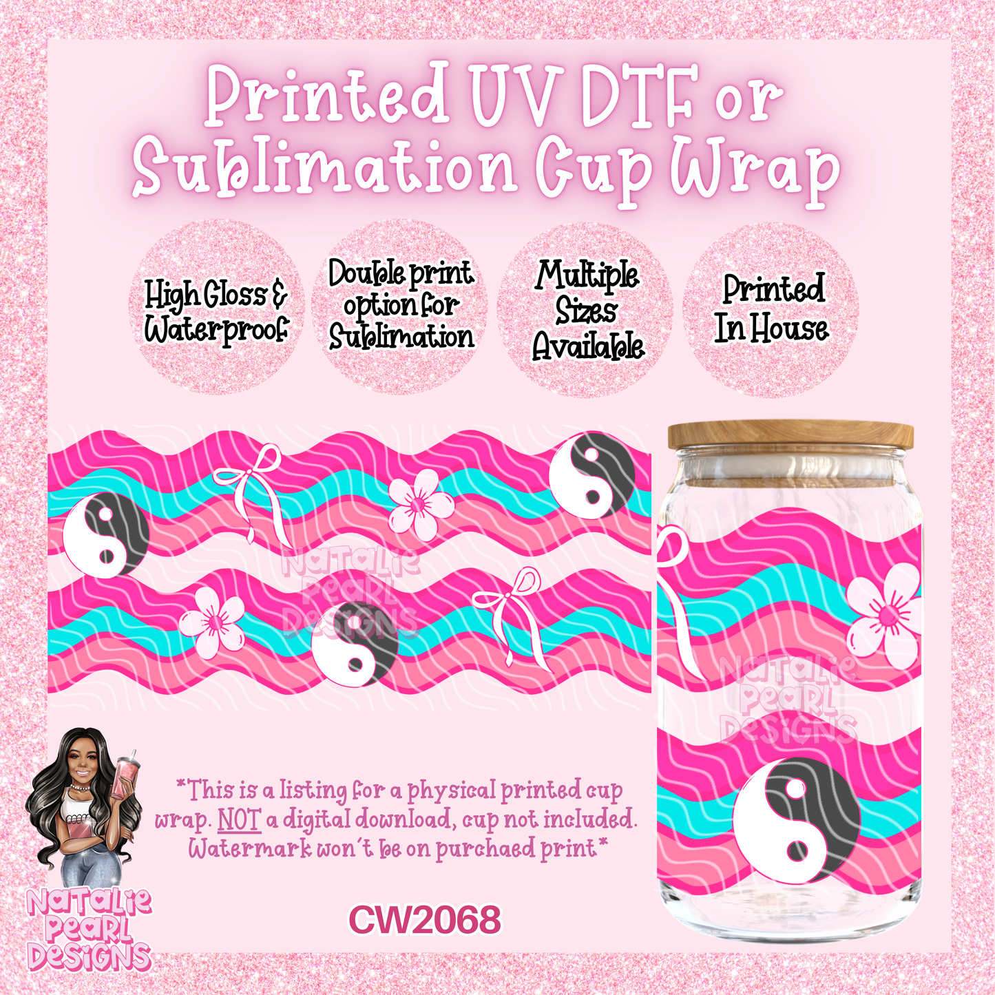 CW2068 UV DTF/SUB Cup Wraps