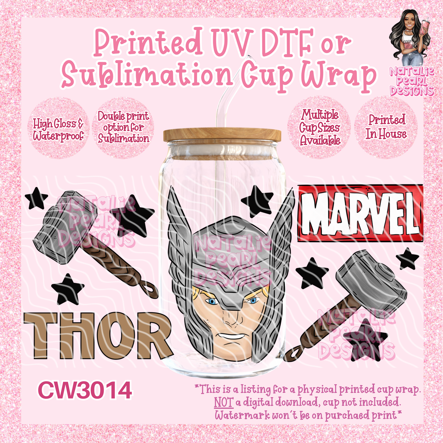 CW3014 UV DTF/SUB Cup Wraps