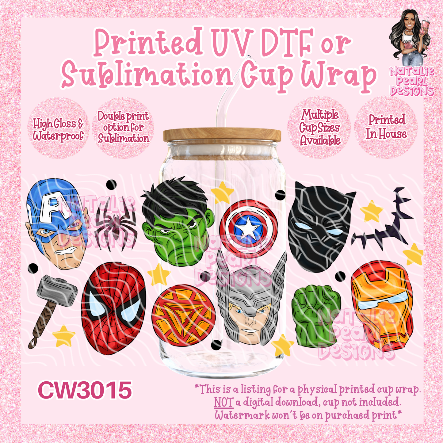 CW3015 UV DTF/SUB Cup Wraps