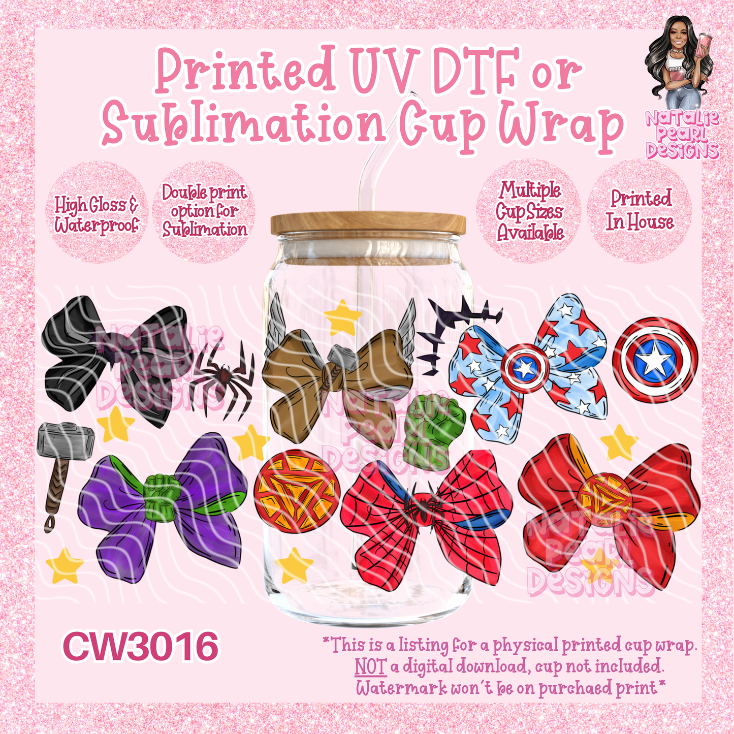 CW3016 UV DTF/SUB Cup Wraps