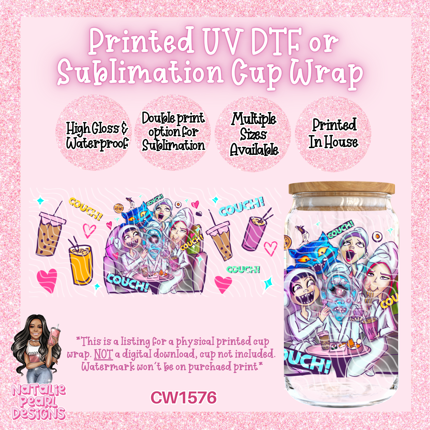 CW1576 UV DTF/SUB Cup Wrap