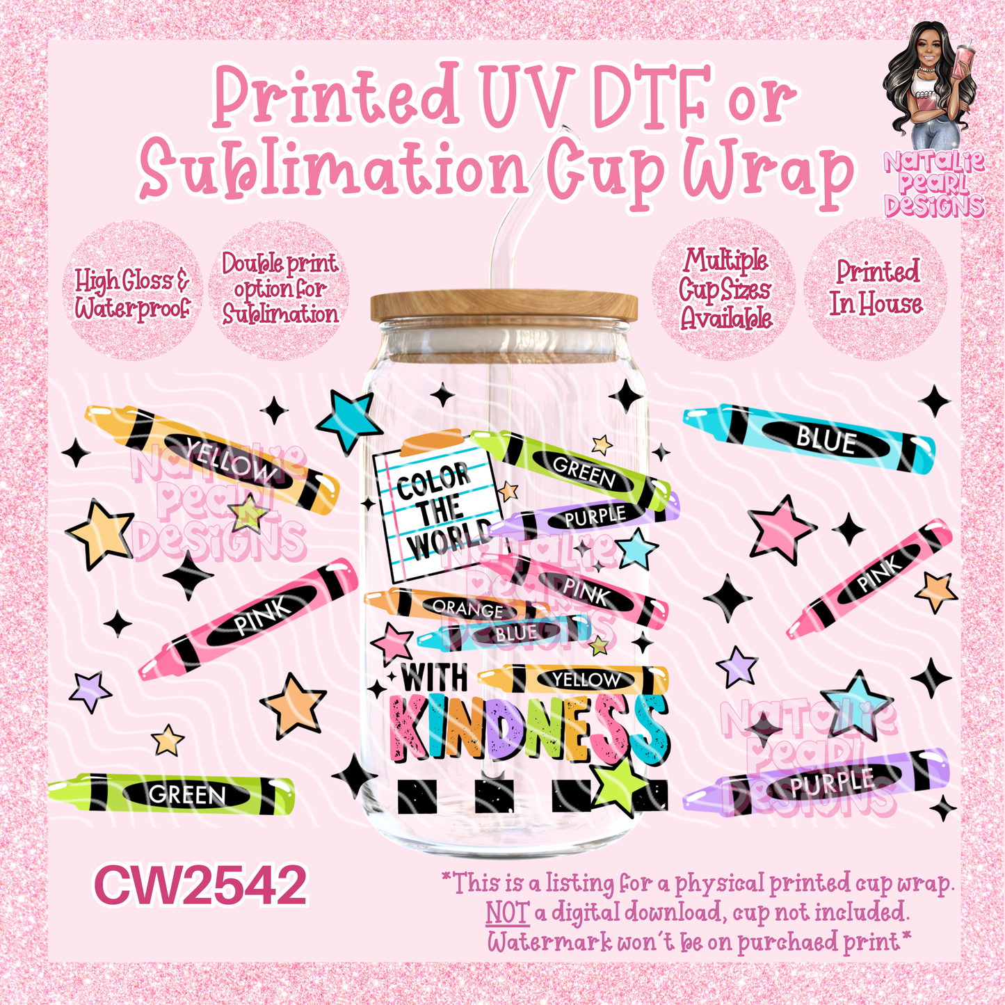 CW2542 UV DTF/SUB Cup Wraps