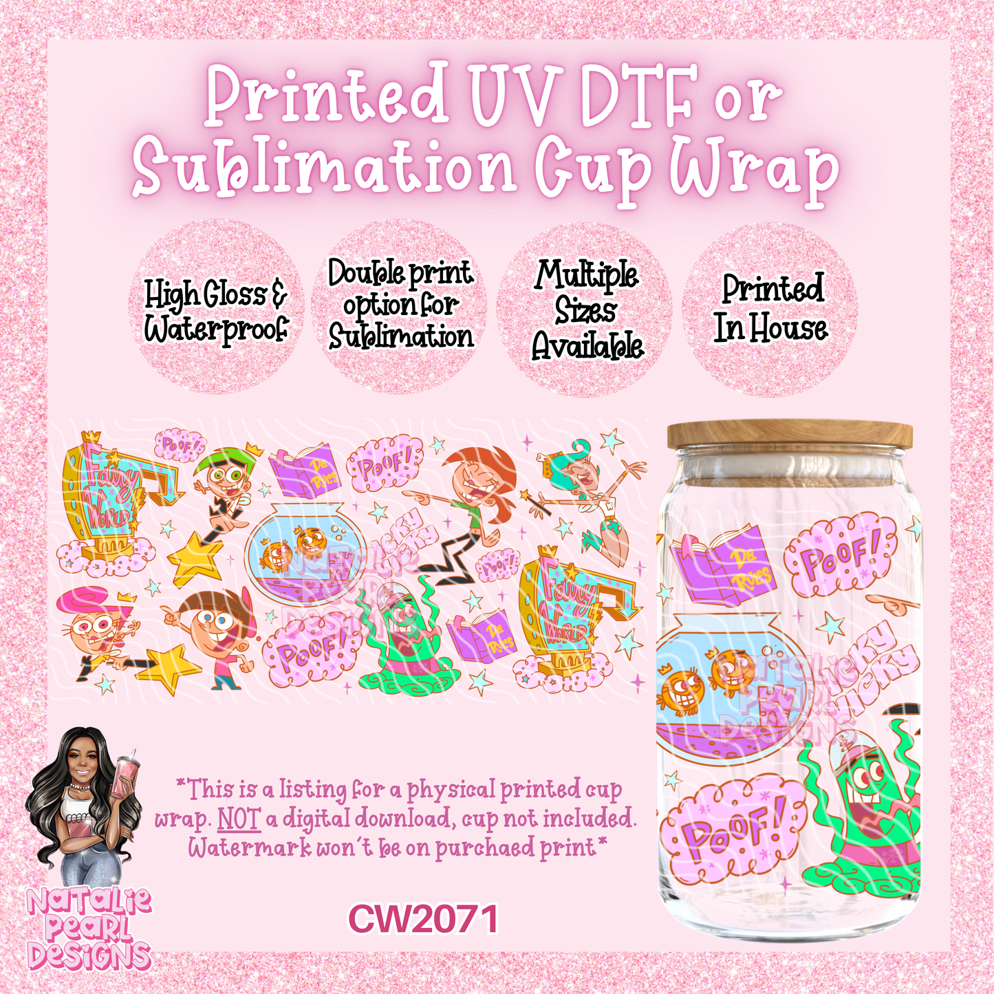 CW2071 UV DTF/SUB Cup Wraps
