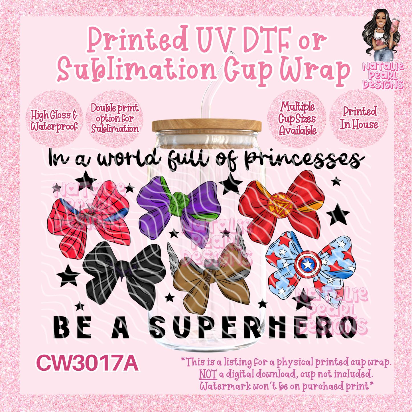 CW3017A UV DTF/SUB Cup Wraps