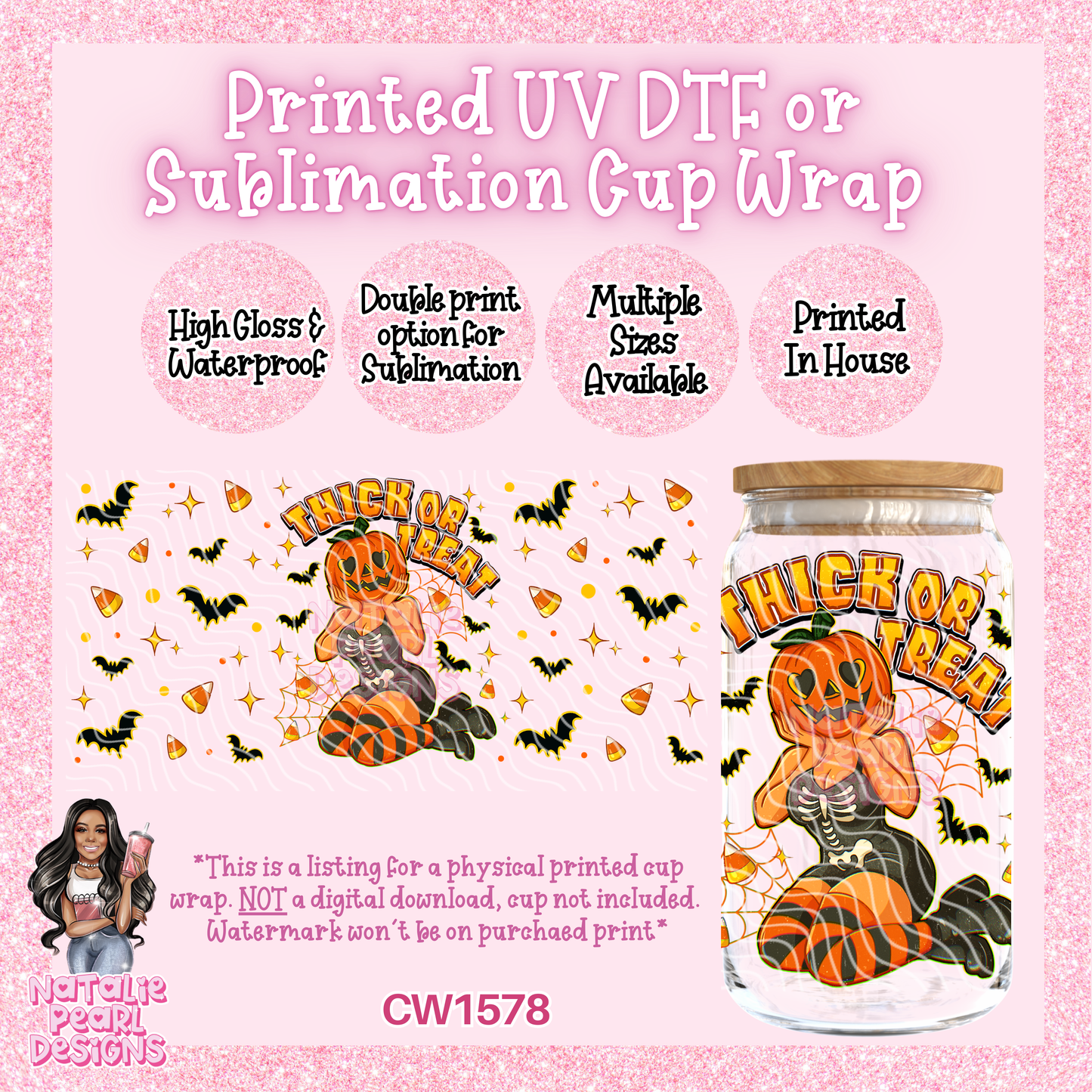 CW1578 UV DTF/SUB Cup Wrap