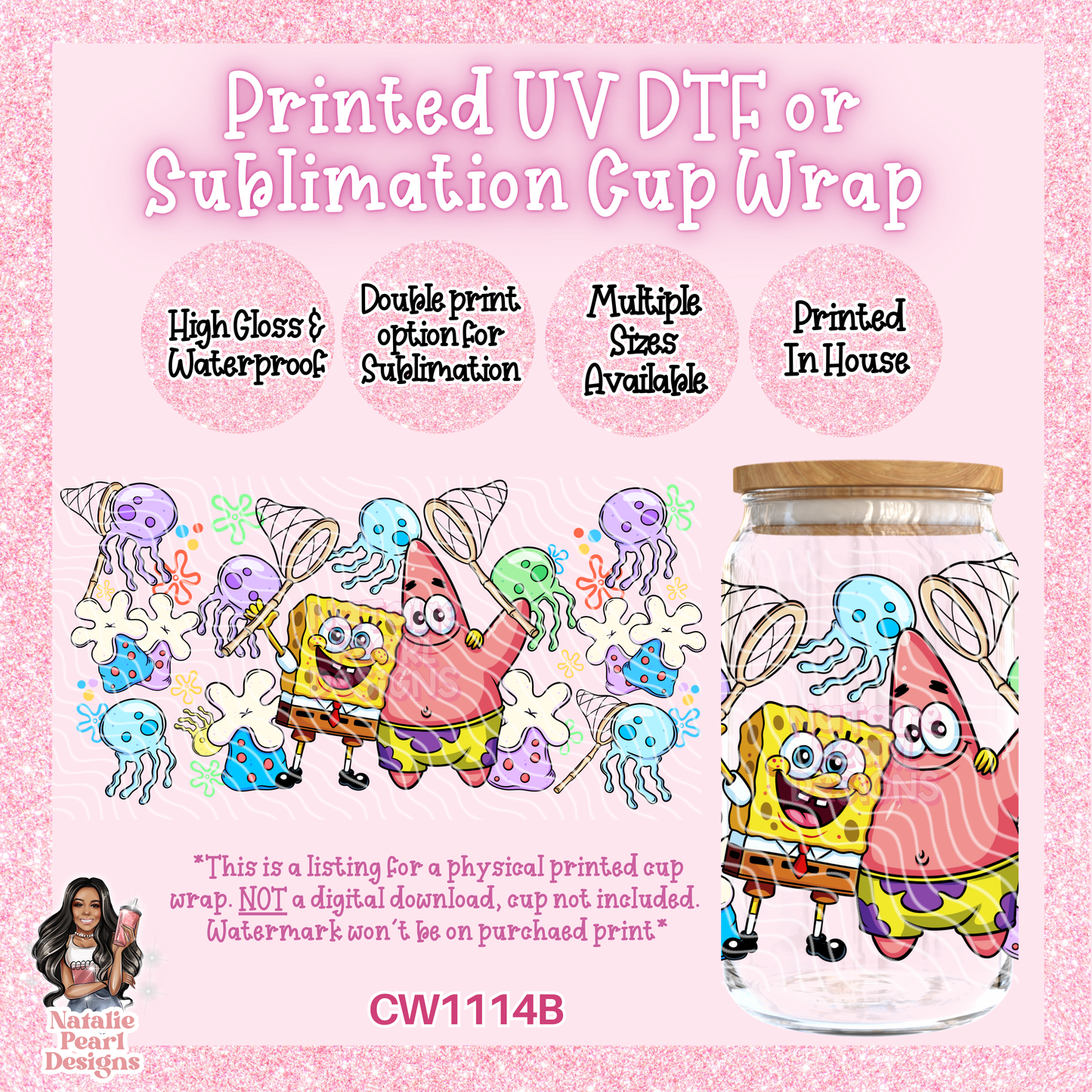 CW1114B UV DTF/SUB Cup Wrap