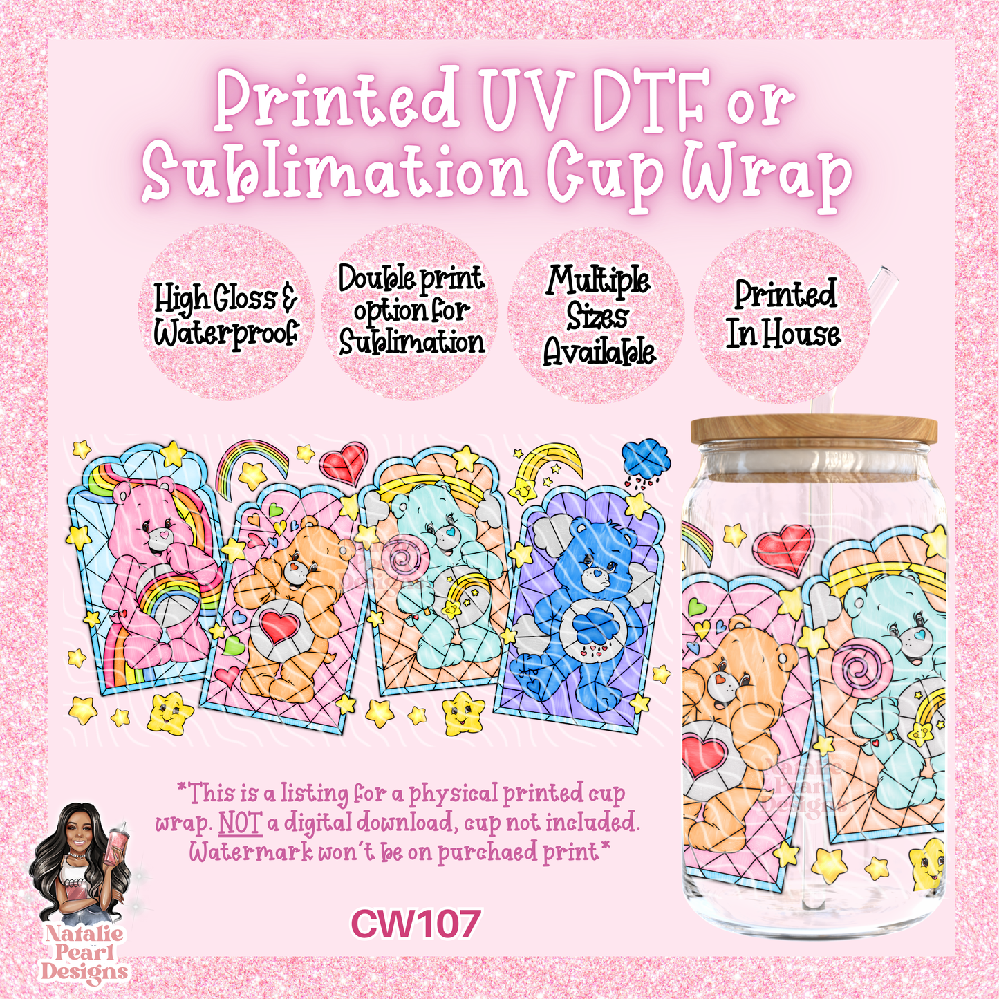 CW107 UV DTF/SUB Cup Wrap