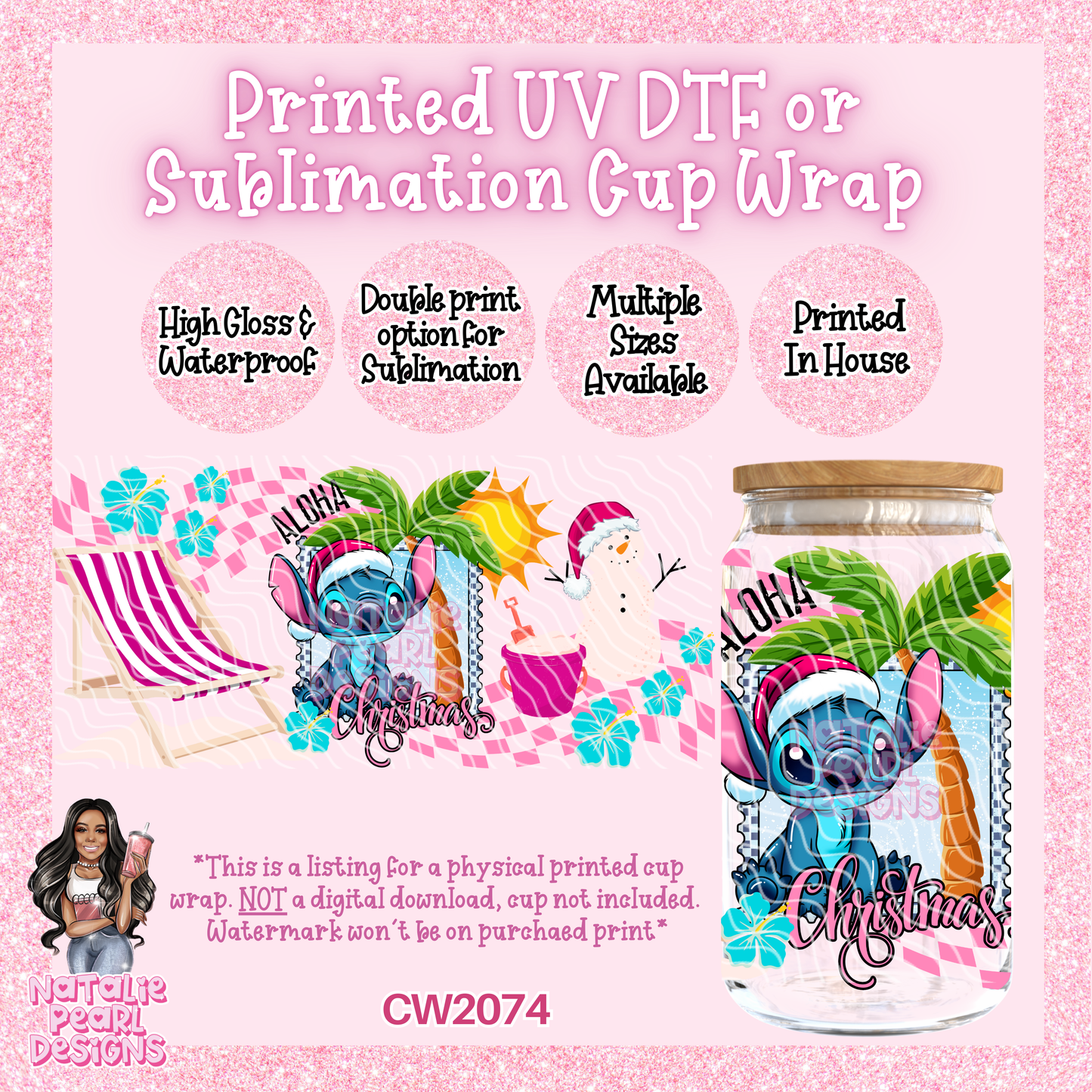 CW2074 UV DTF/SUB Cup Wraps