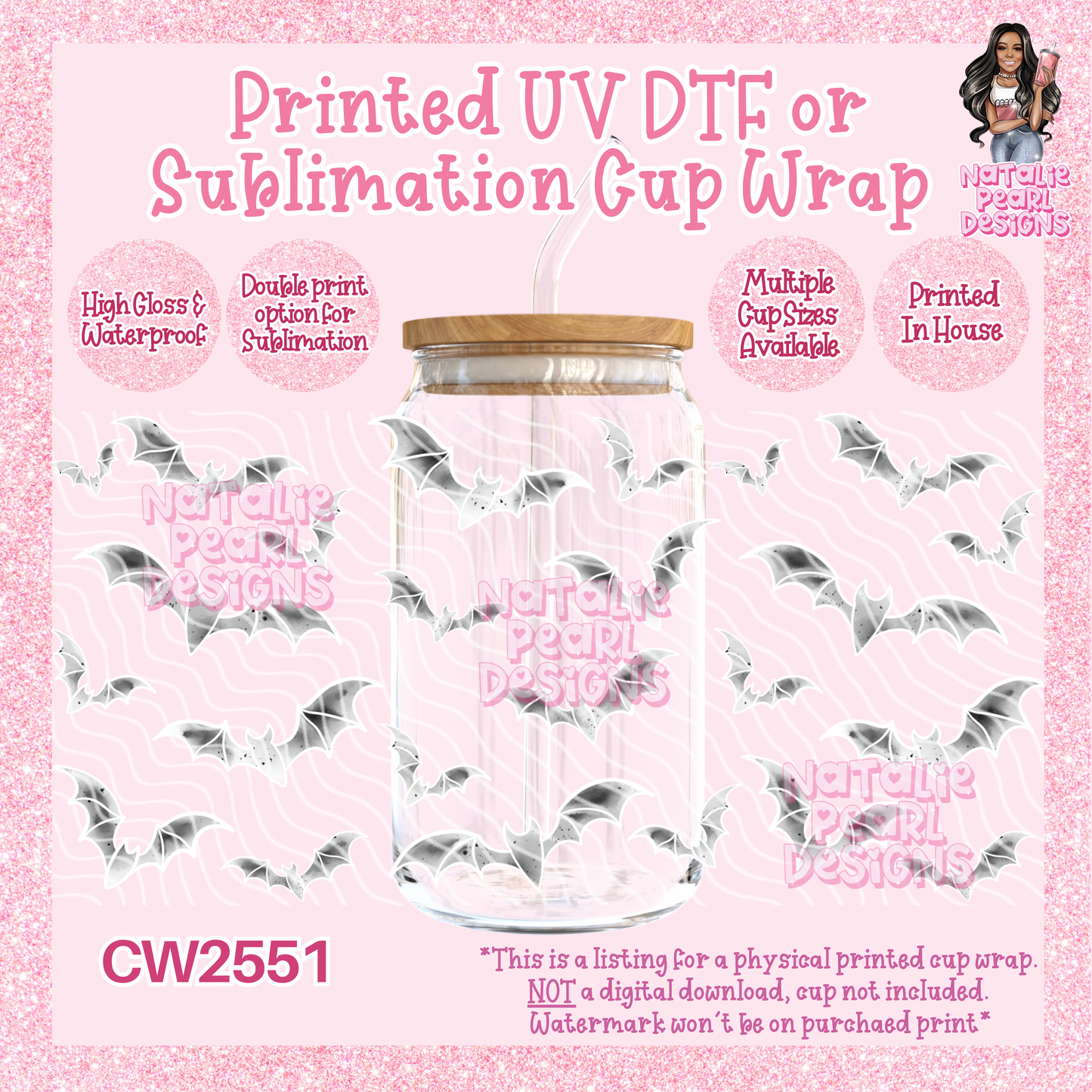 CW2551 UV DTF/SUB Cup Wraps