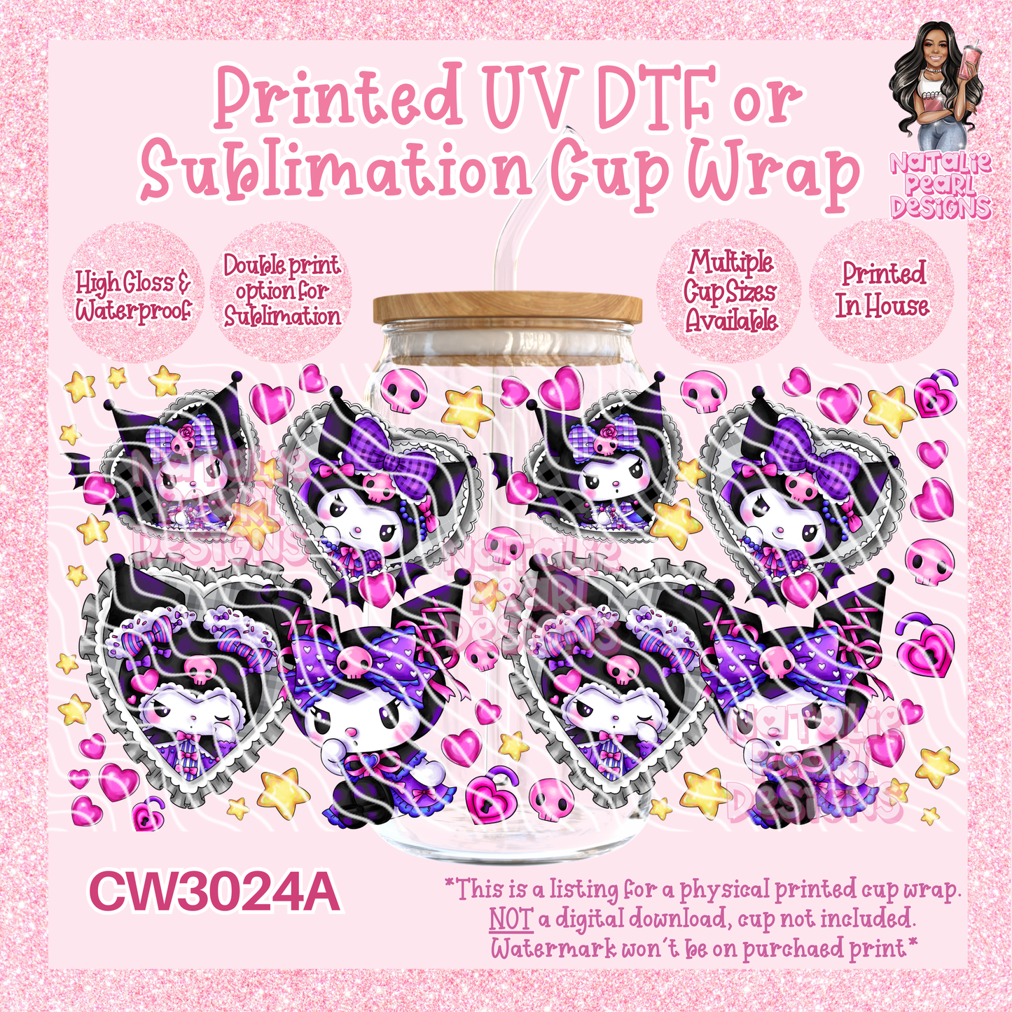 CW3024A UV DTF/SUB Cup Wraps