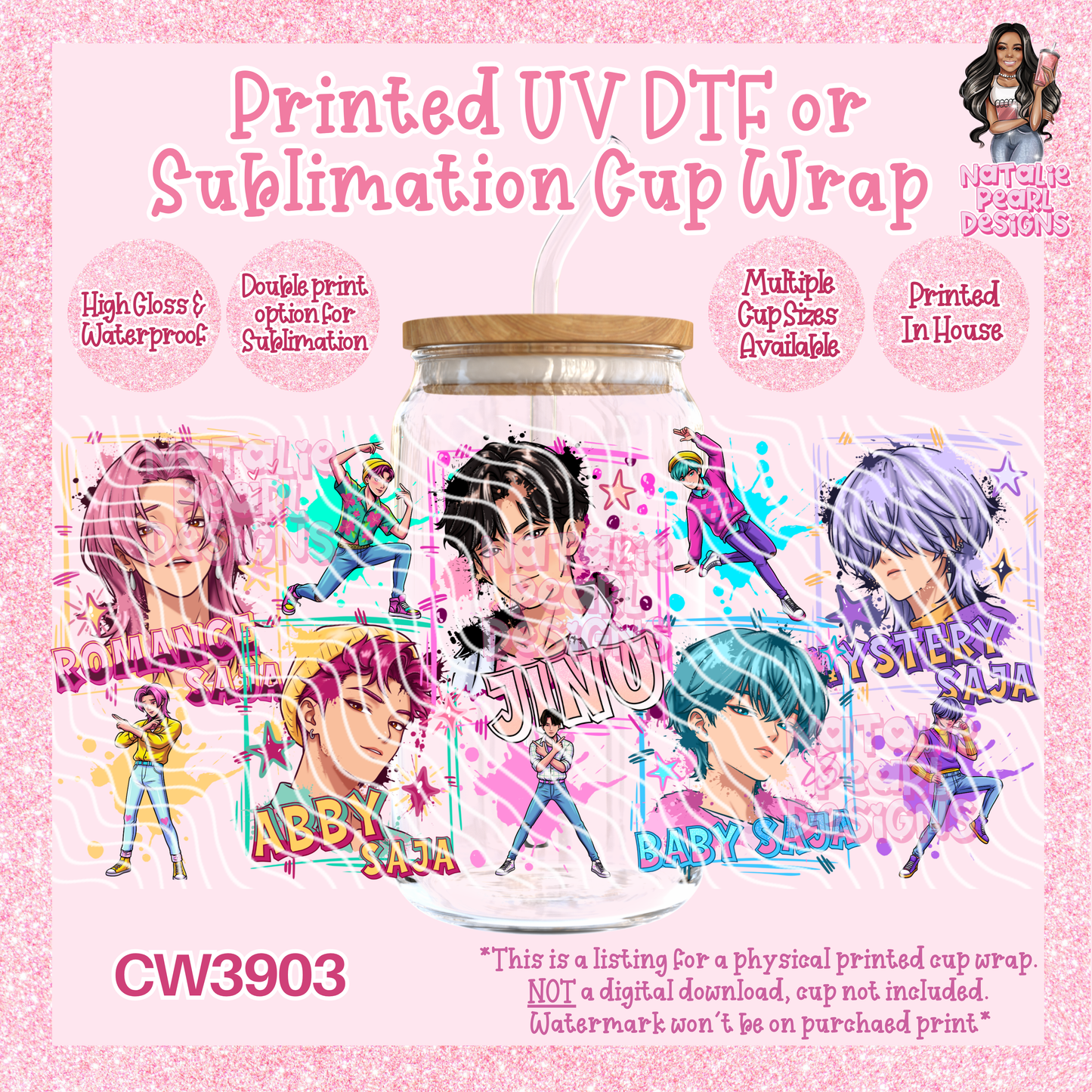 CW3903 UV DTF/SUB Cup Wraps
