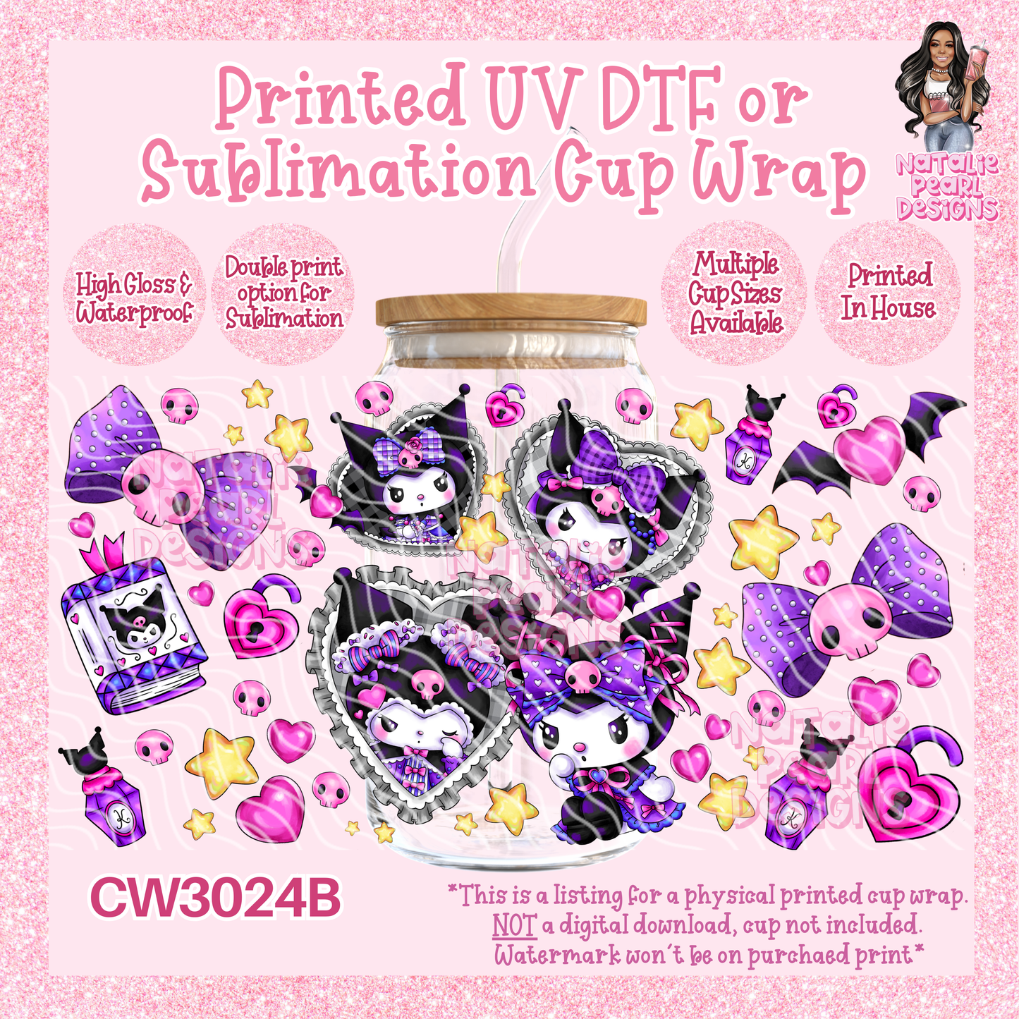 CW3024B UV DTF/SUB Cup Wraps