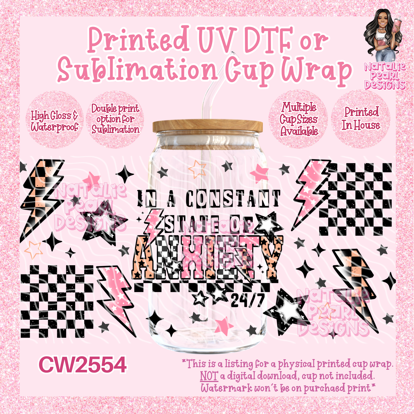 CW2554 UV DTF/SUB Cup Wraps