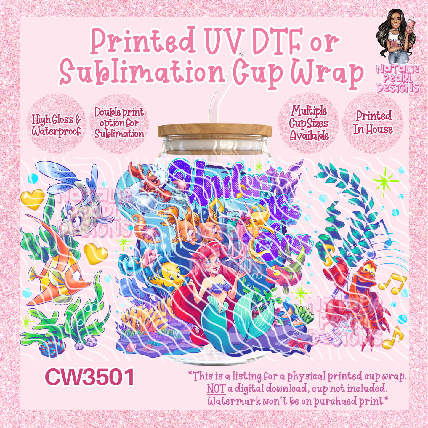 CW3501 UV DTF/SUB Cup Wraps