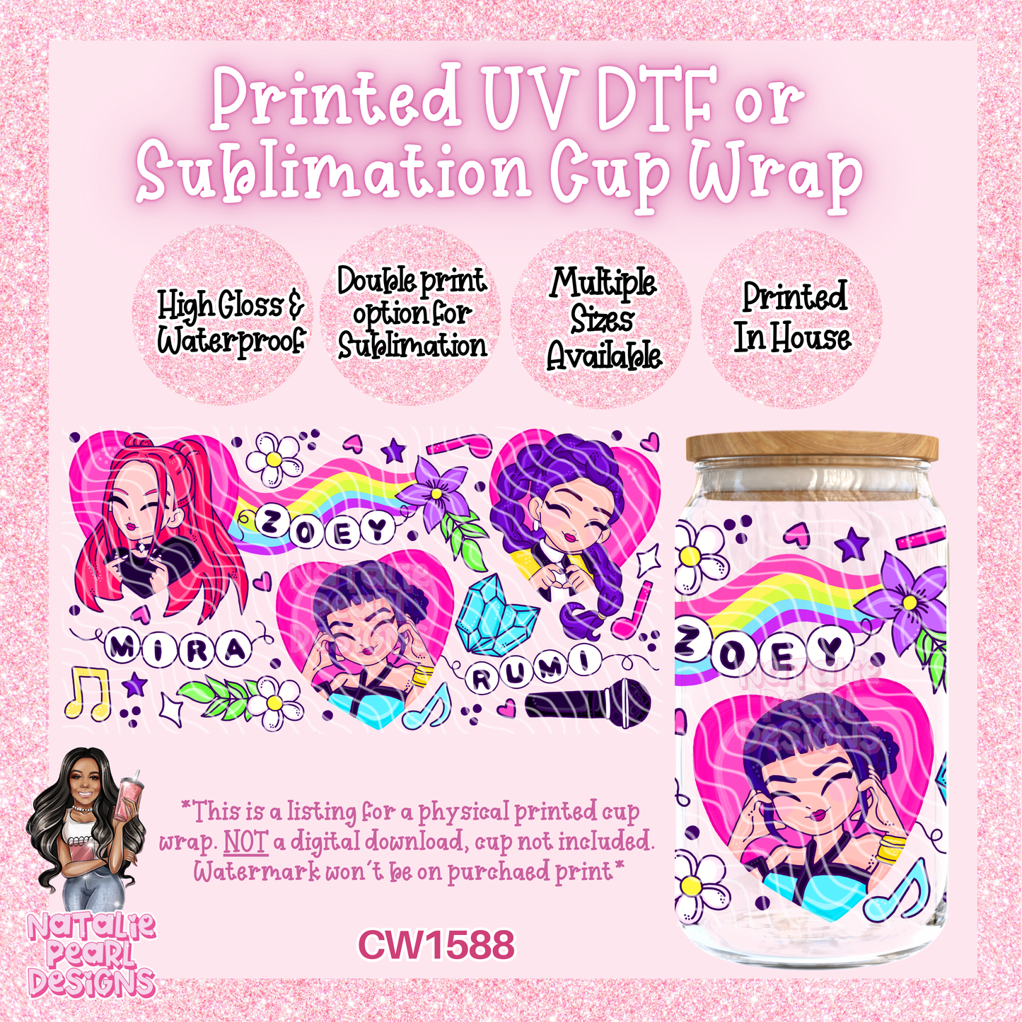 CW1588 UV DTF/SUB Cup Wraps