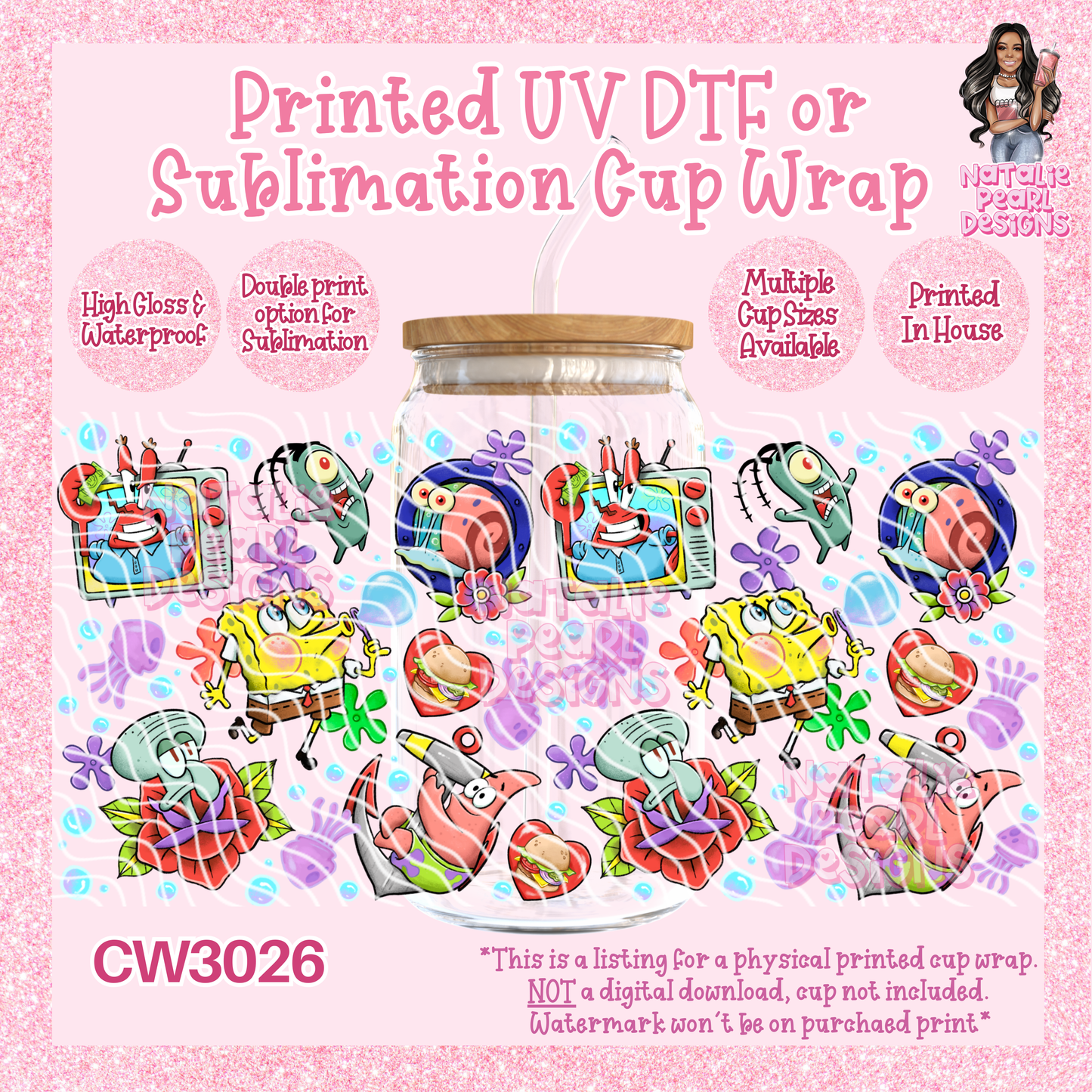 CW3026 UV DTF/SUB Cup Wraps
