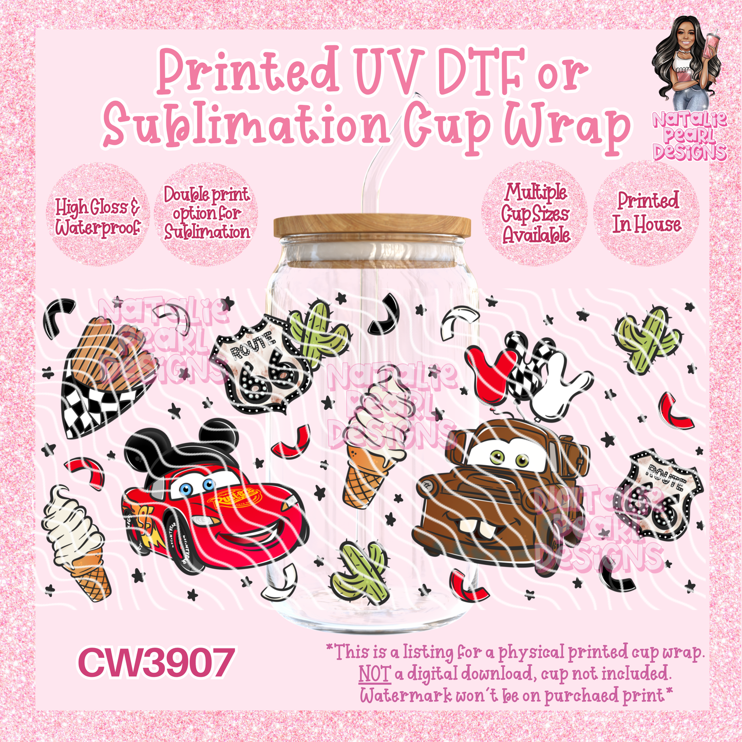 CW3907 UV DTF/SUB Cup Wraps