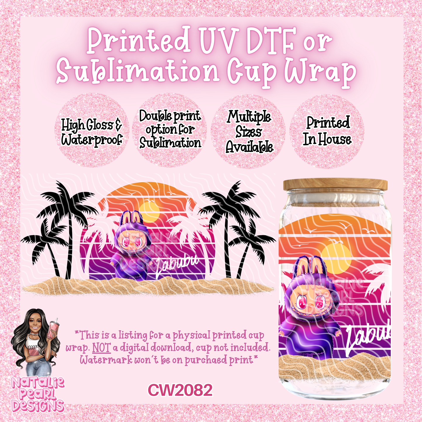 CW2082 UV DTF/SUB Cup Wraps