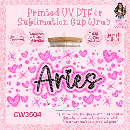 CW3504 Airbush Zodiac UV DTF Cup Wraps