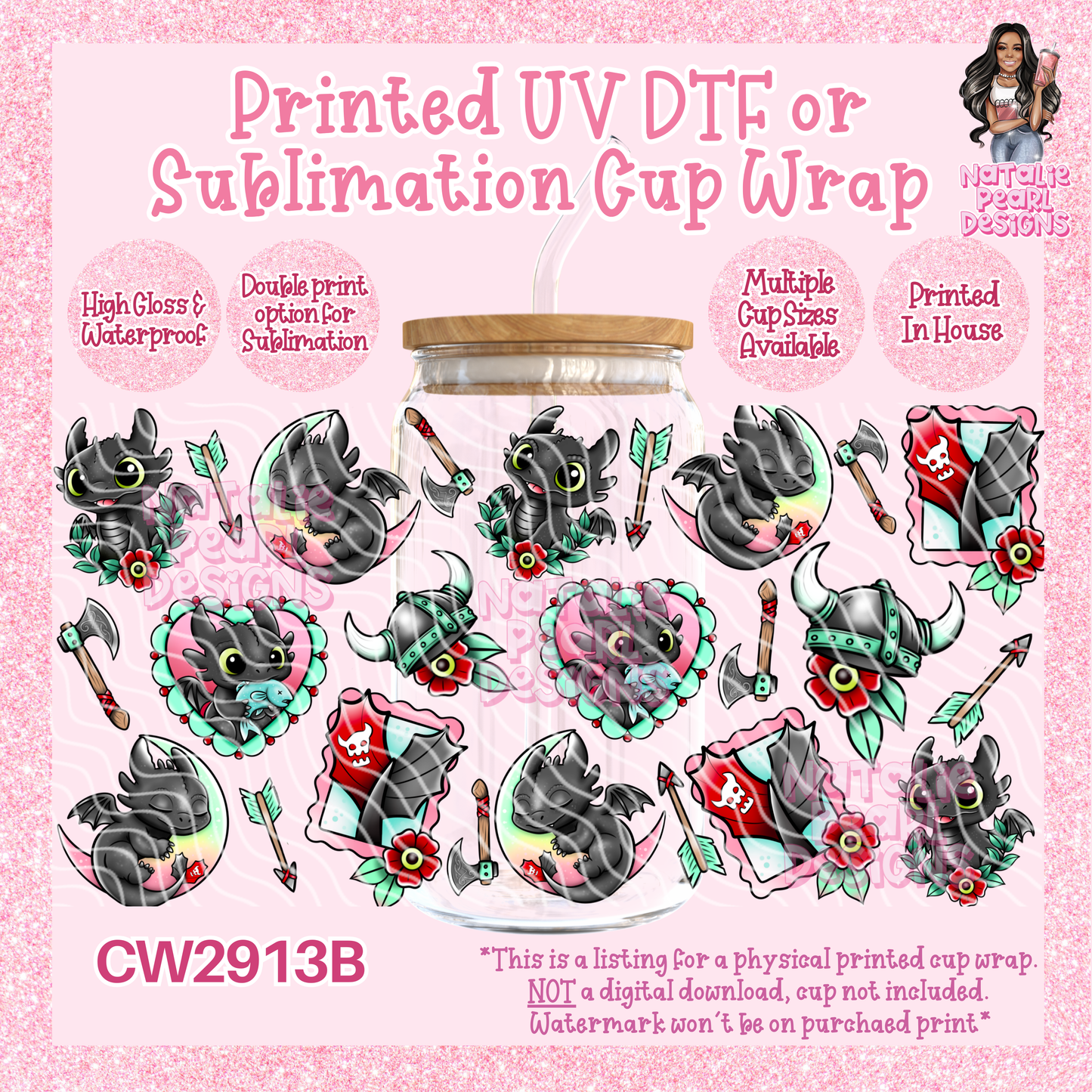 CW2913B UV DTF/SUB Cup Wraps