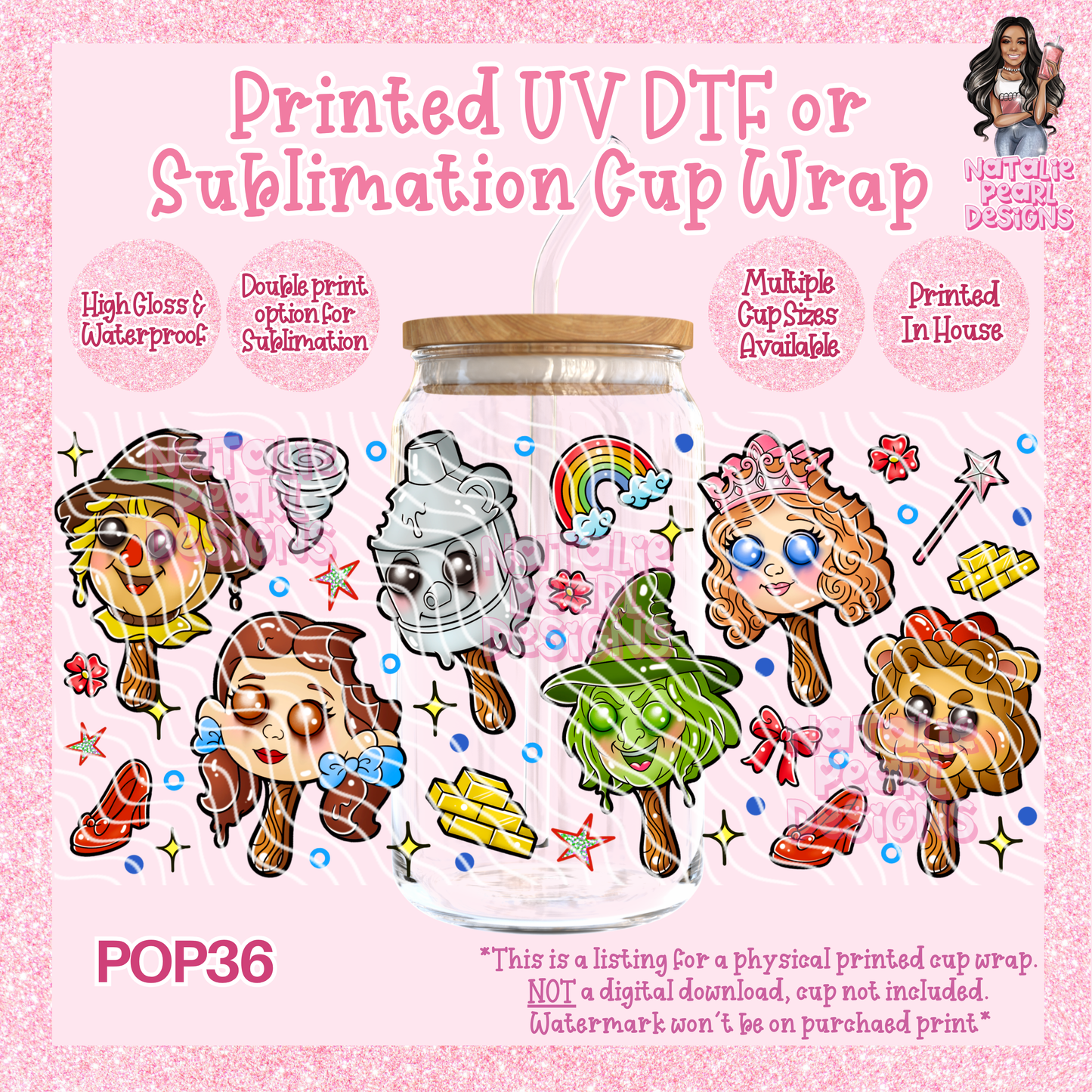 POP36 UV DTF/SUB Cup Wraps