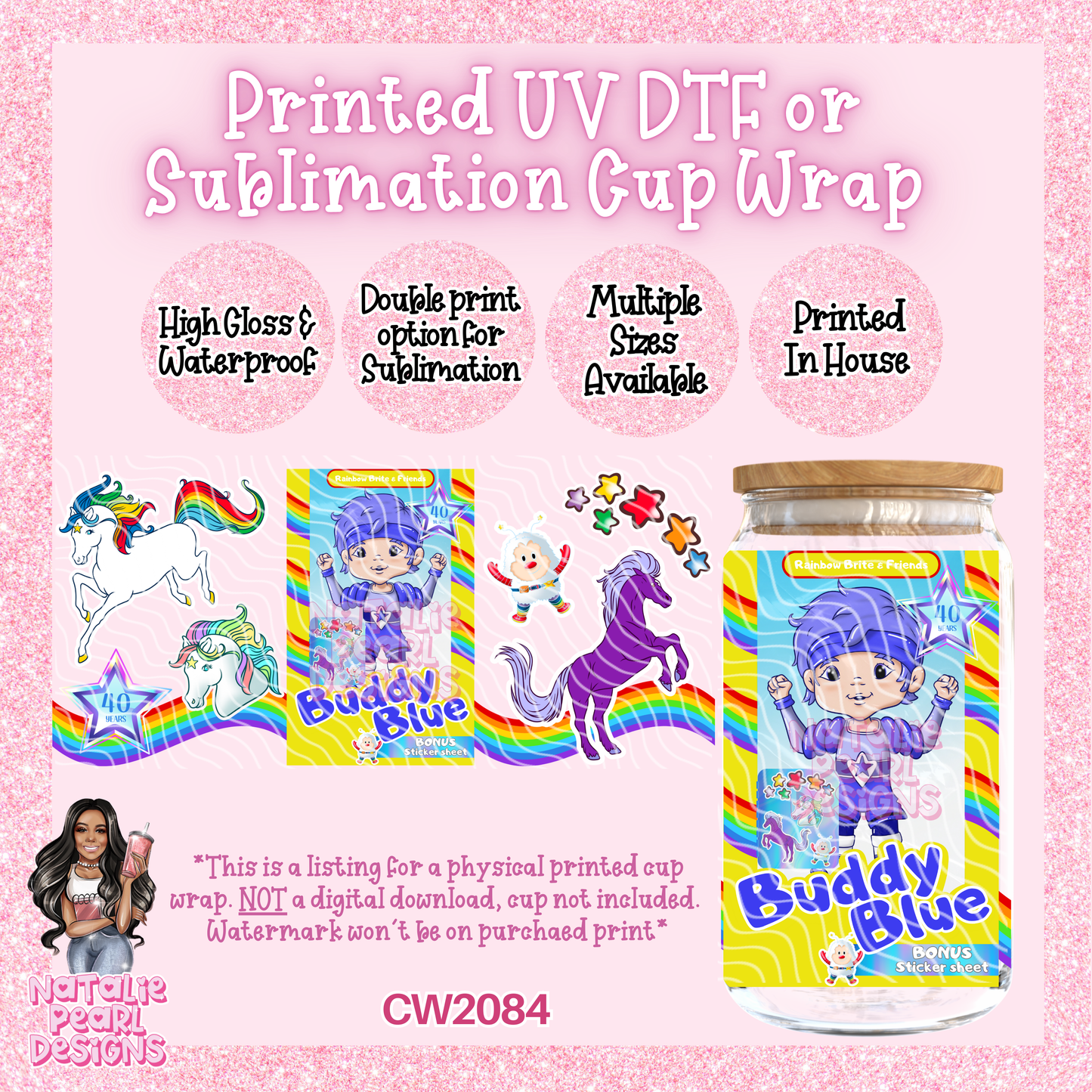 CW2084 UV DTF/SUB Cup Wraps