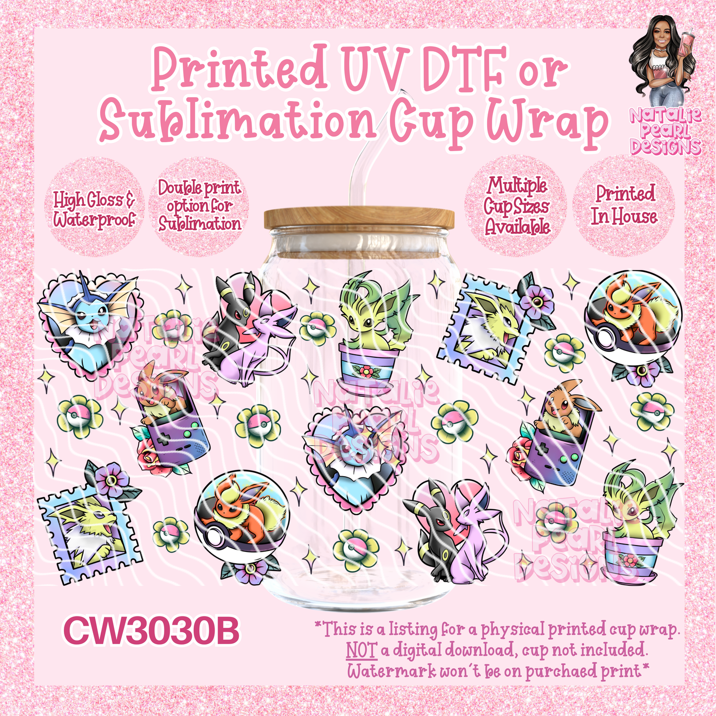 CW3030B UV DTF/SUB Cup Wraps