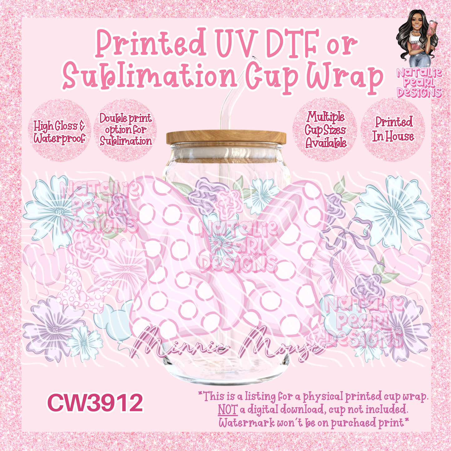 CW3912 UV DTF/SUB Cup Wraps