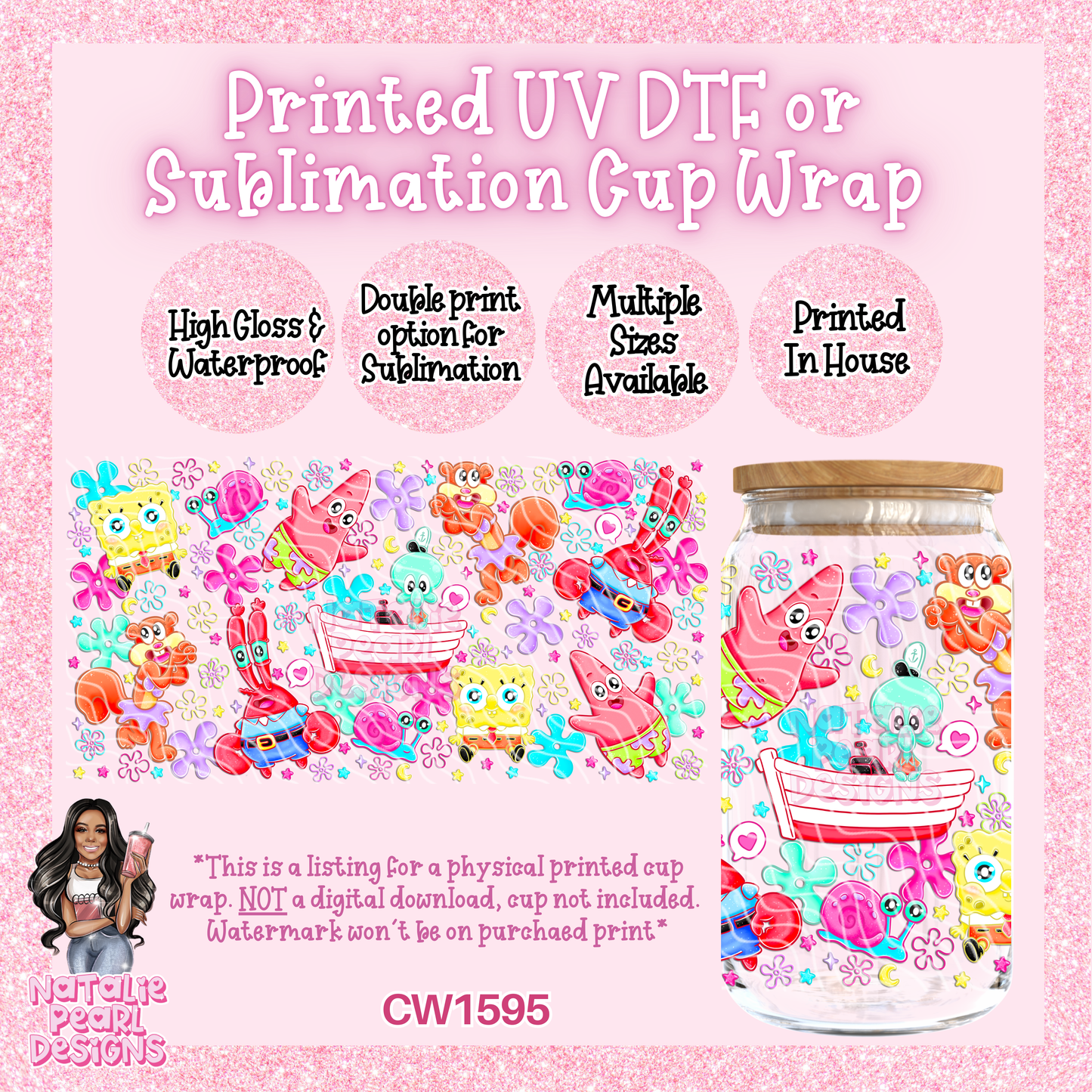 CW1595 UV DTF/SUB Cup Wraps