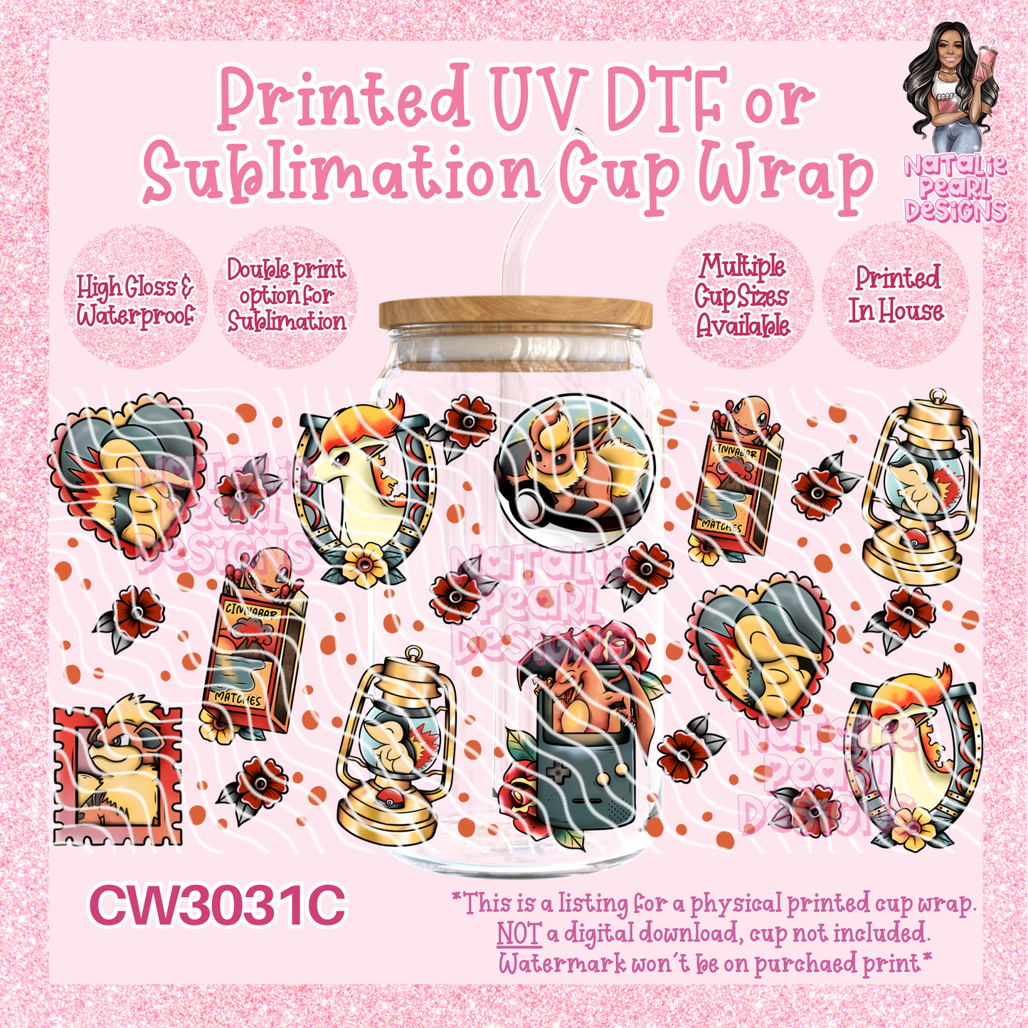 CW3031C UV DTF/SUB Cup Wraps