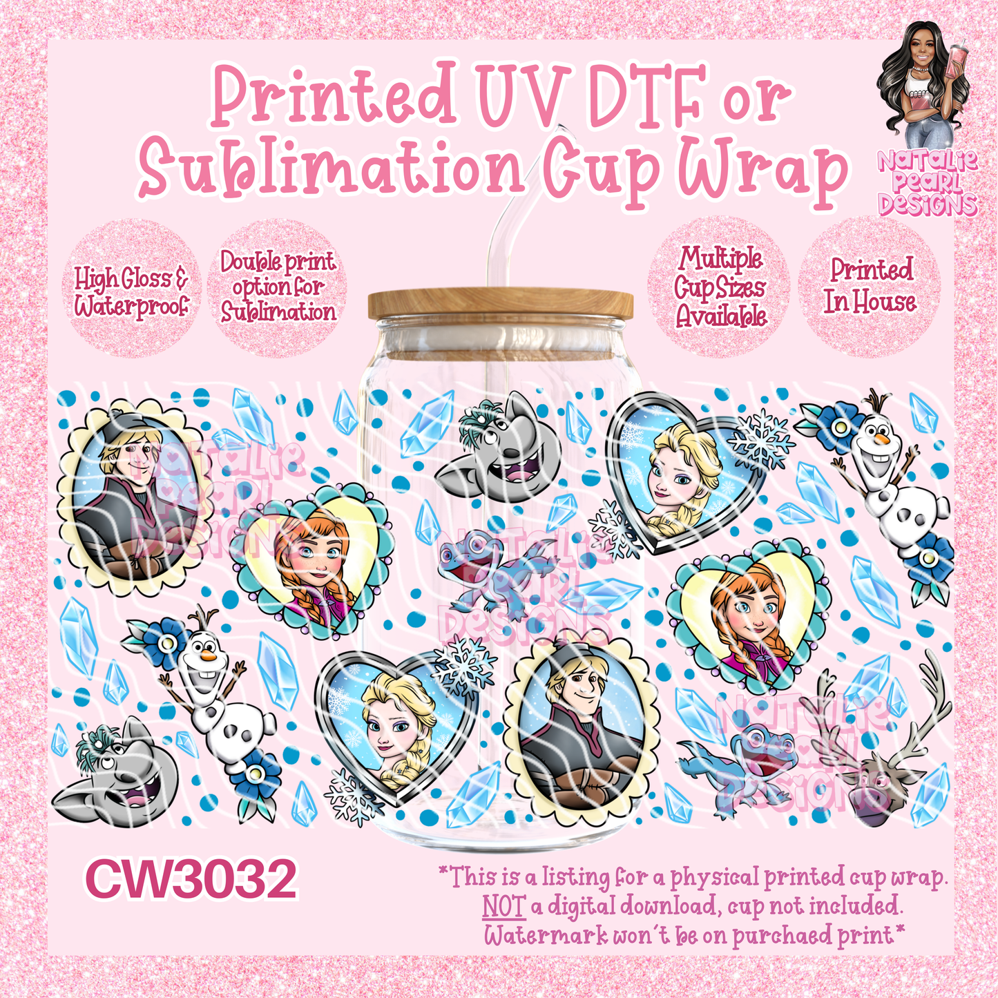 CW3032 UV DTF/SUB Cup Wraps