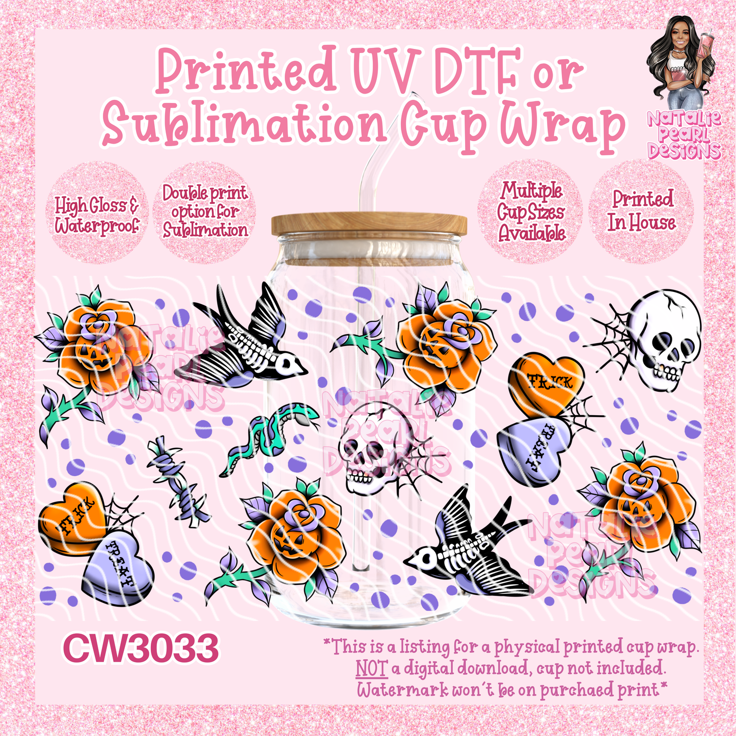 CW3033 UV DTF/SUB Cup Wraps