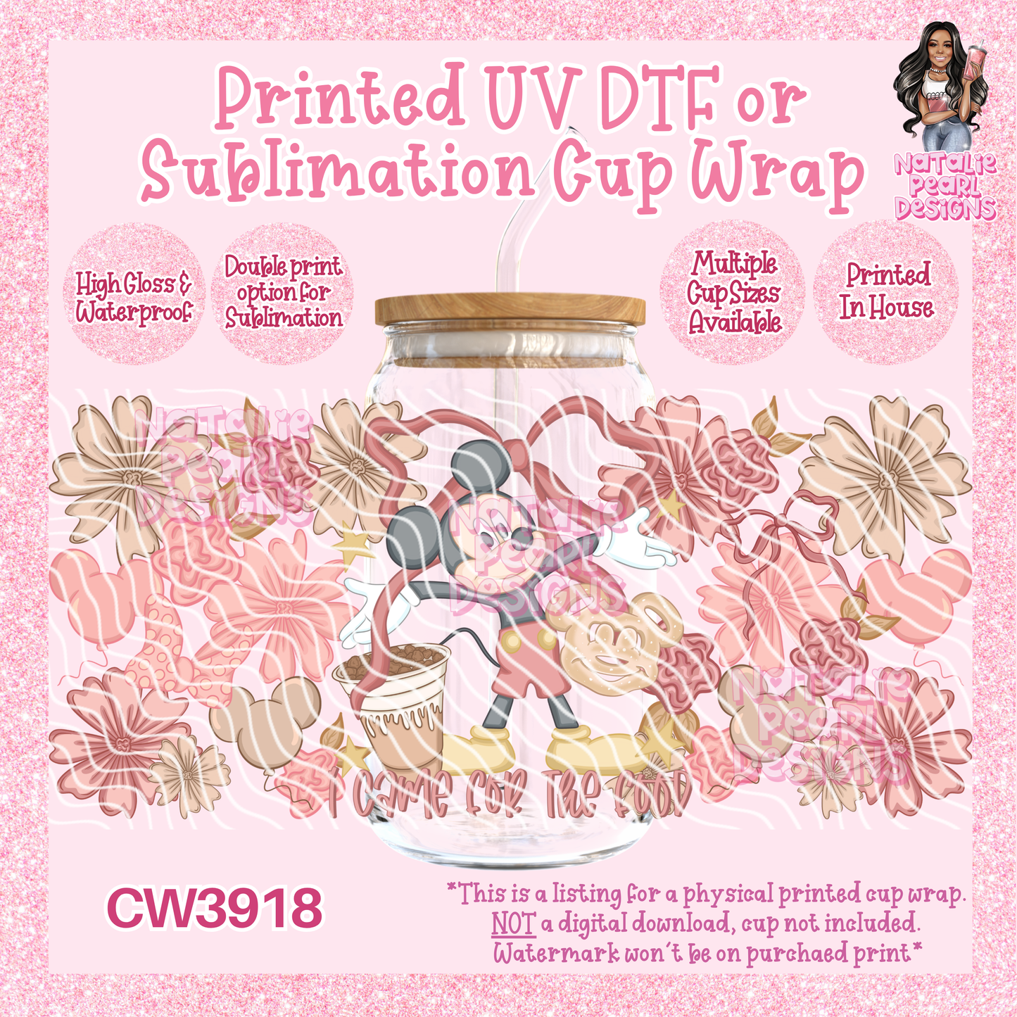 CW3918 UV DTF/SUB Cup Wraps