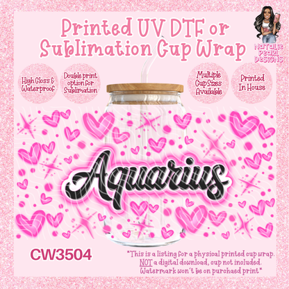 CW3504 Airbush Zodiac UV DTF Cup Wraps