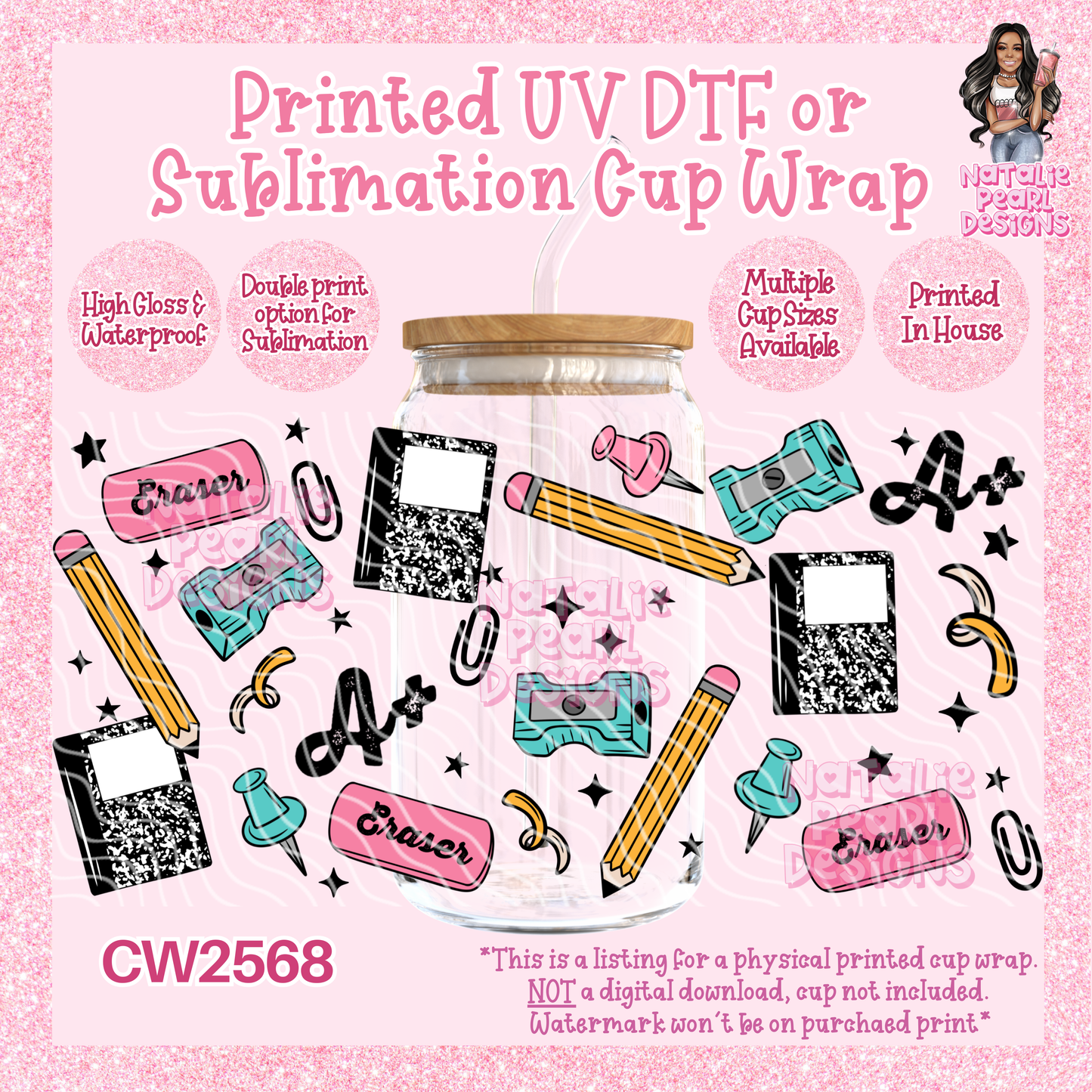 CW2568 UV DTF/SUB Cup Wraps