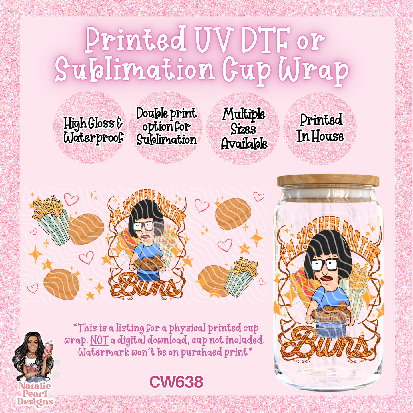 CW638 UV DTF/SUB Cup Wrap
