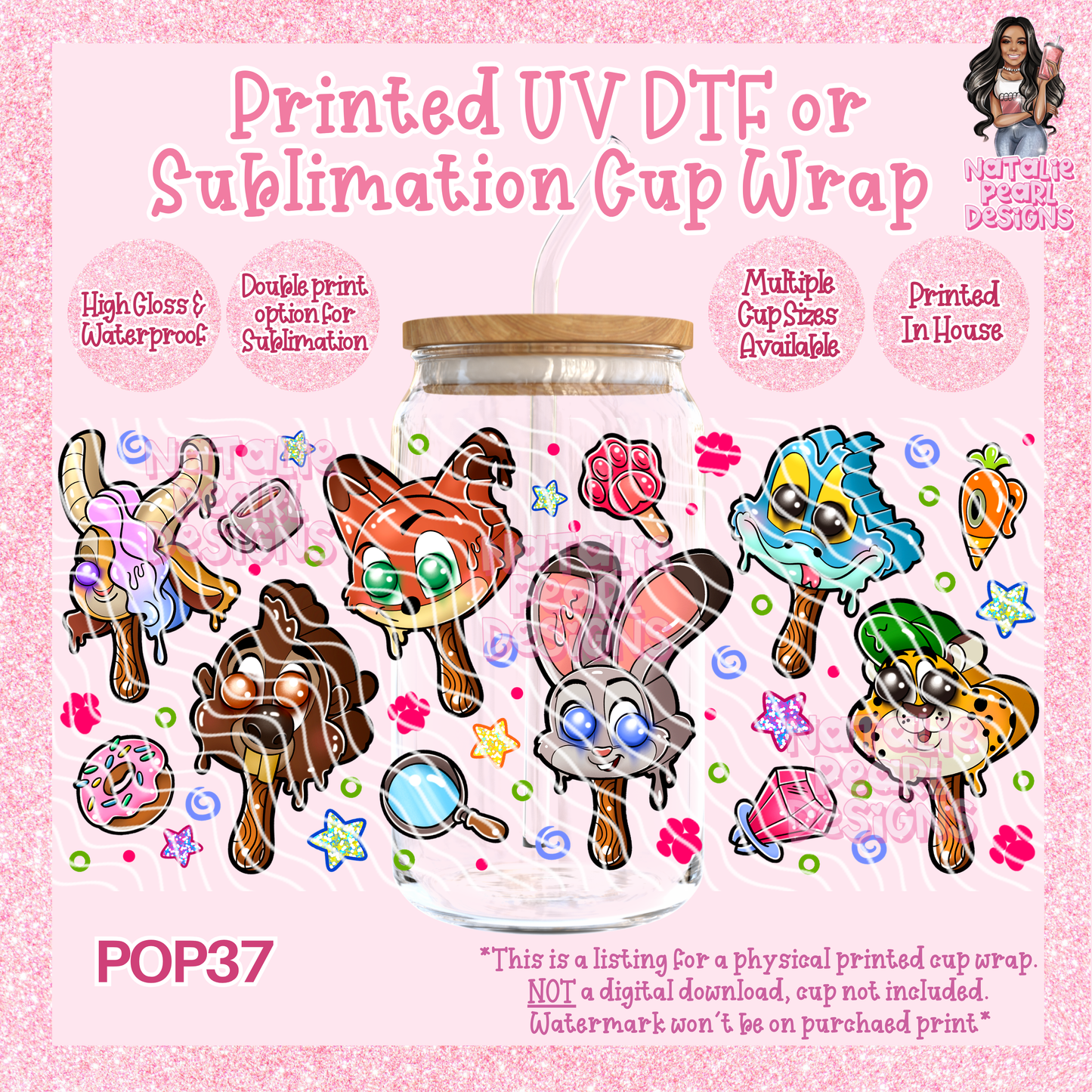 POP37 UV DTF/SUB Cup Wraps