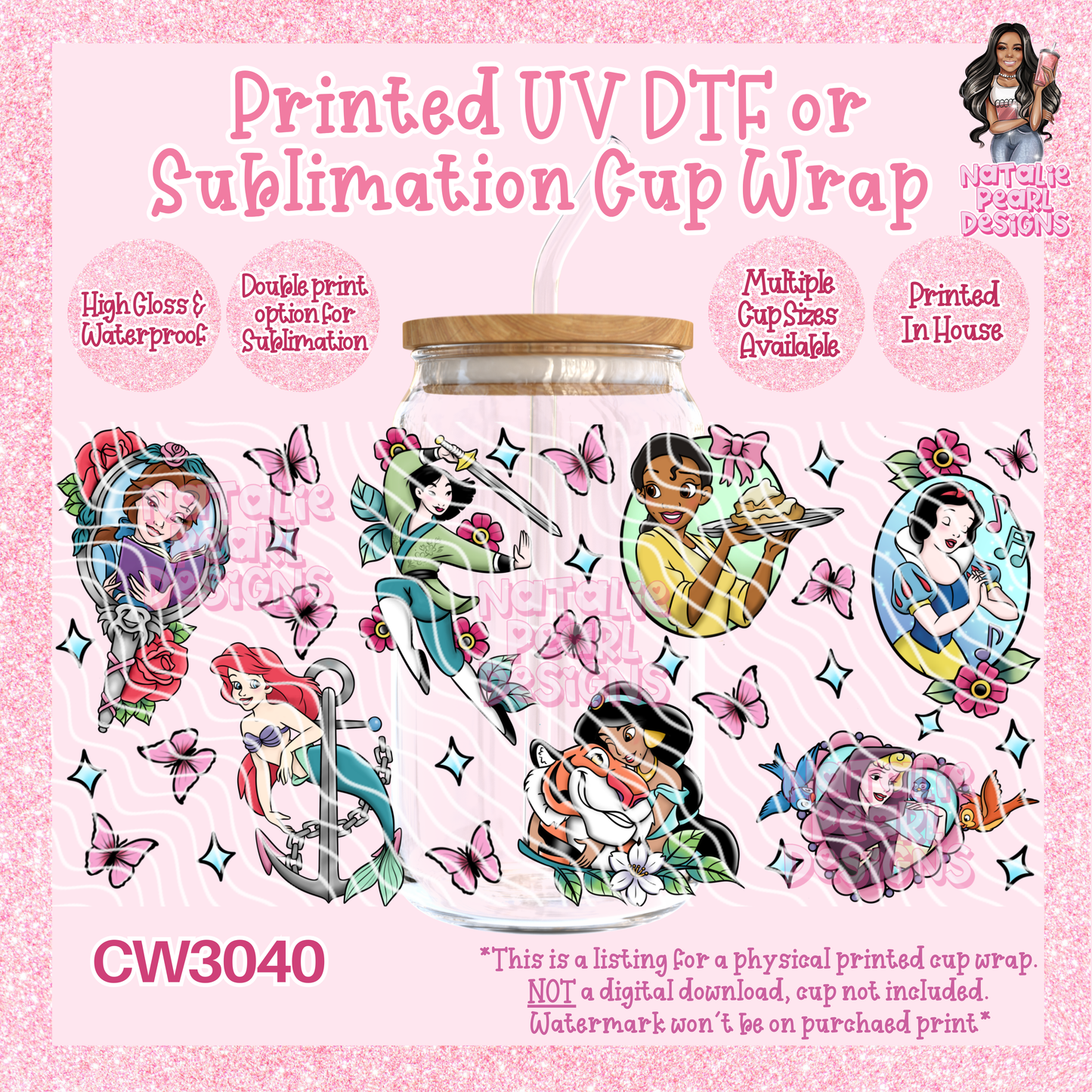 CW3040 UV DTF/SUB Cup Wraps