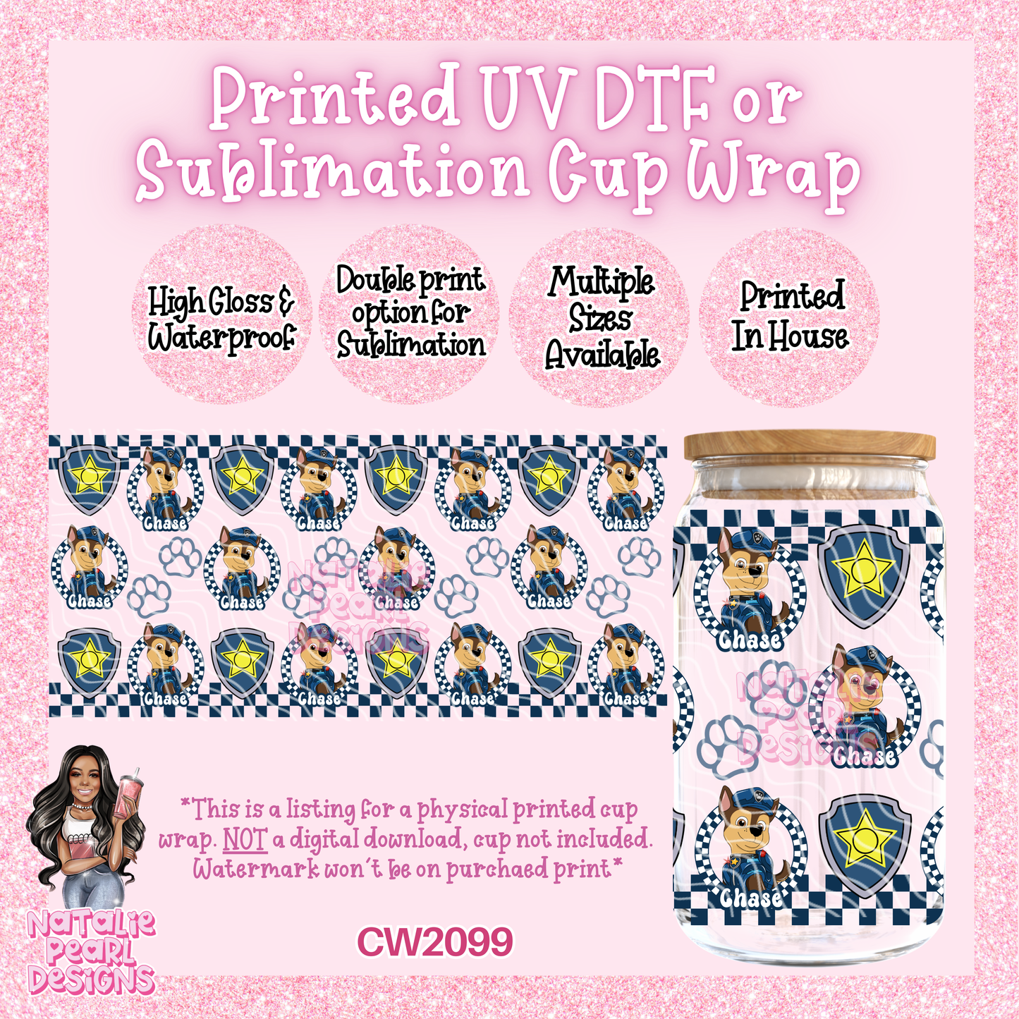 CW2099 UV DTF/SUB Cup Wraps