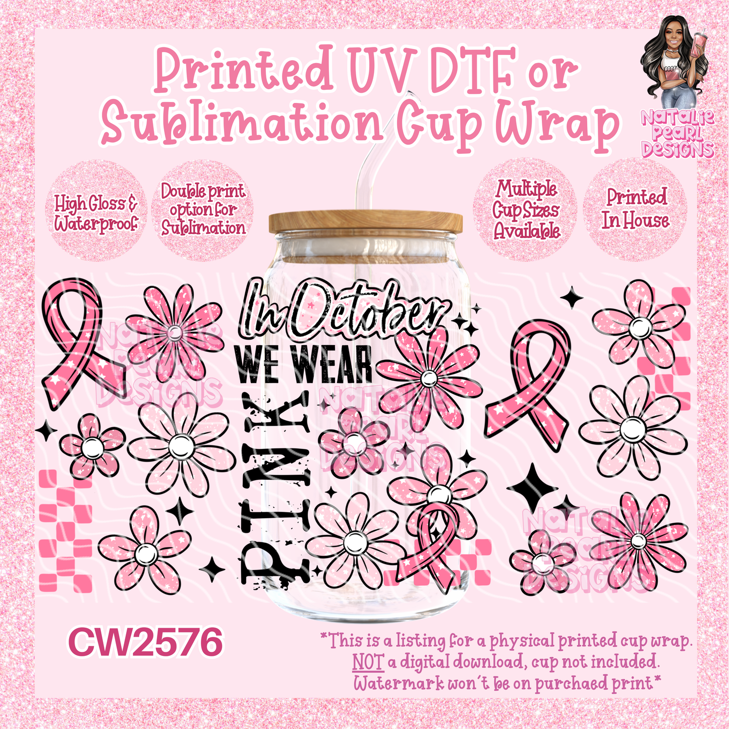 CW2576 UV DTF/SUB Cup Wraps