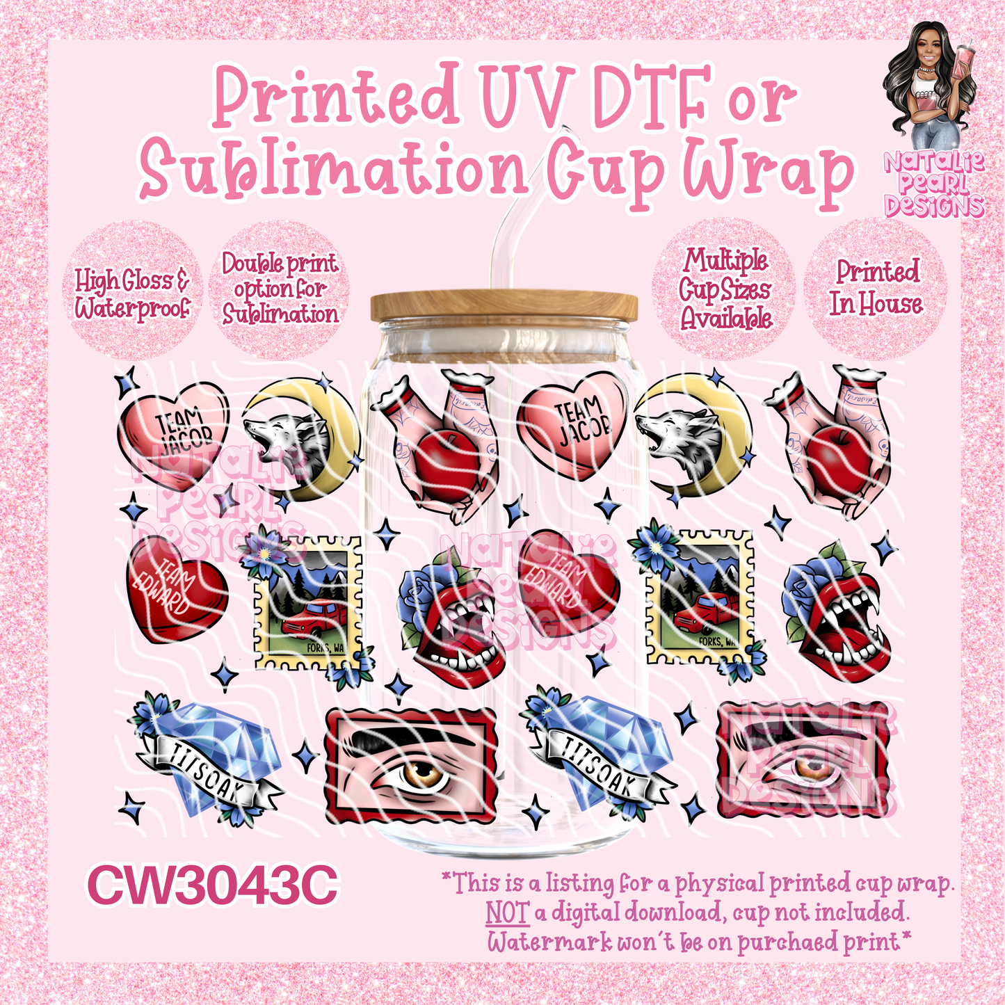 CW3043C UV DTF/SUB Cup Wraps