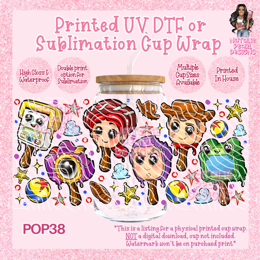 POP38 UV DTF/SUB Cup Wraps