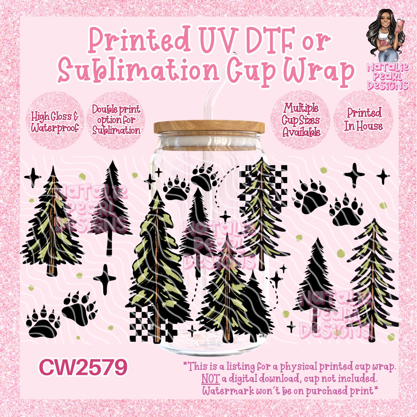 CW2579 UV DTF/SUB Cup Wraps